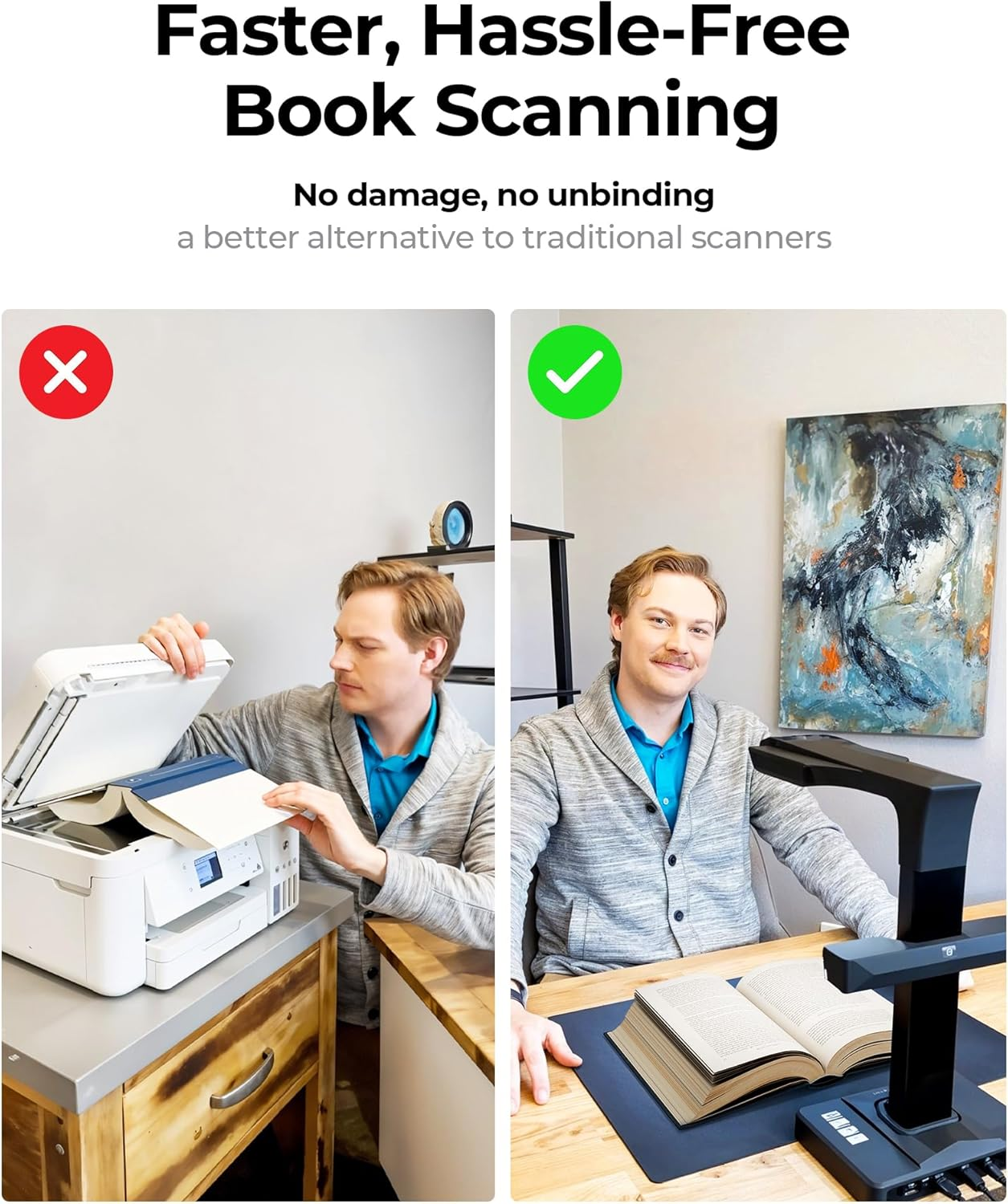 CZUR ET MAX Professional Book Scanner, 38MP 410DPI Document Camera, Laser Curve-Flatten, USB High Speed Document Scanner, 180+ Languages OCR, Capture A3, Support HDMI, for Windows/Macos/Linux image number 6