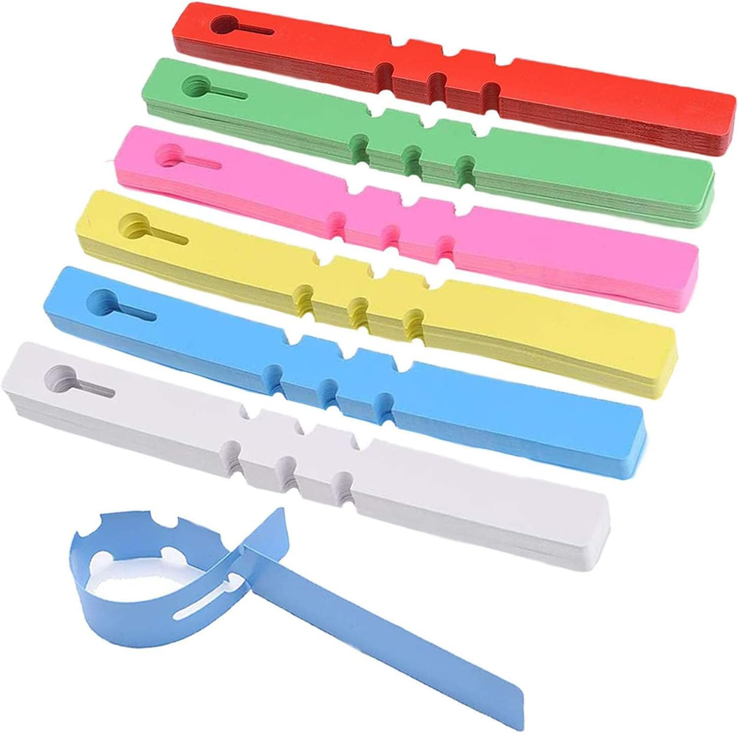 120Pcs 6 Colors Wrap around Adjustable Plant Tree Hanging Tags, Plastic Plant Labels Wrap around Tree Tags Markers, Adjustable Nursery Garden Labels Plant Tags with Large Writing Surface