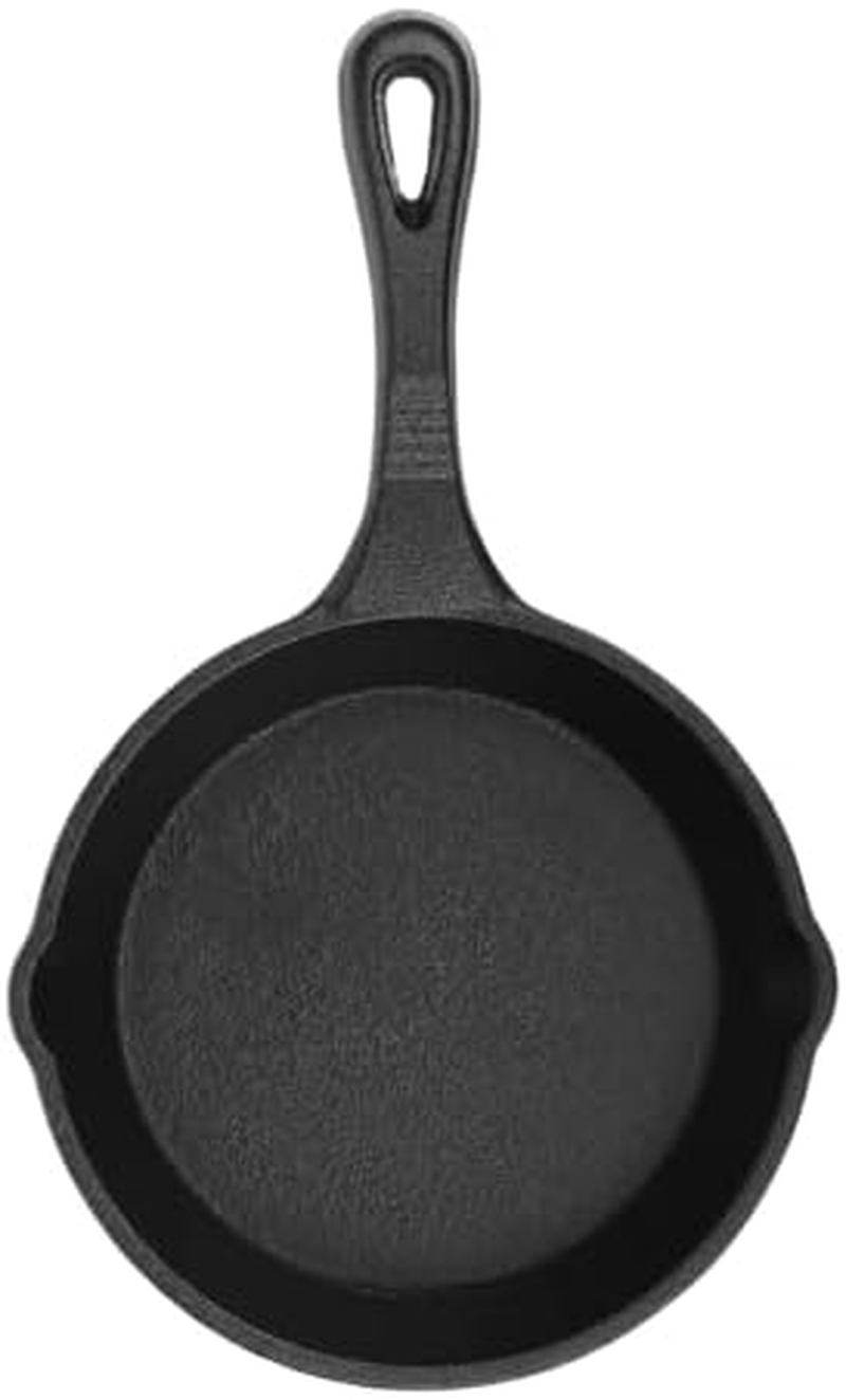 Pre-Seasoned Cast Iron Skillet, Fry Pan, Griddle, 15 Cm, Black image number 2