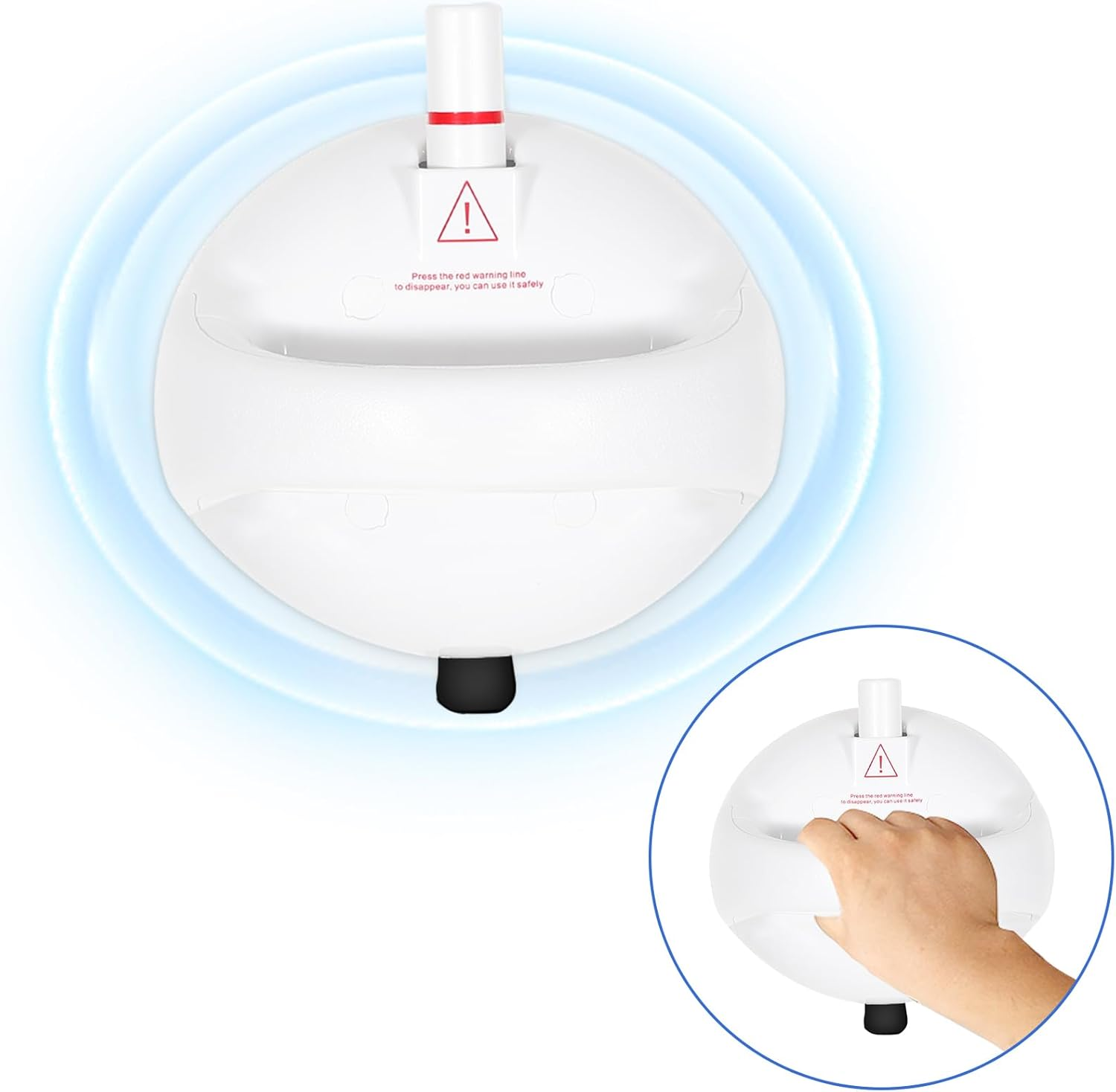 Safety Grab Bars Suction Cup for Bathtubs and Showers 5 Inches, 418 Pounds Load Capacity, Upgraded Safety Shower Grab Bar for Elderly, Grab Bar for Seniors, Bathroom Grab Bars, White, 1 Pack image number 4