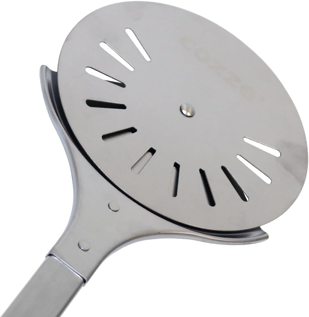 COZZE Pizza Peel &ndash; Rotating Pizza Paddle with Long Handle, Stainless Steel Pizza Spatula Paddle, Pizza Turning Peel for Ovens and Bbqs image number 5