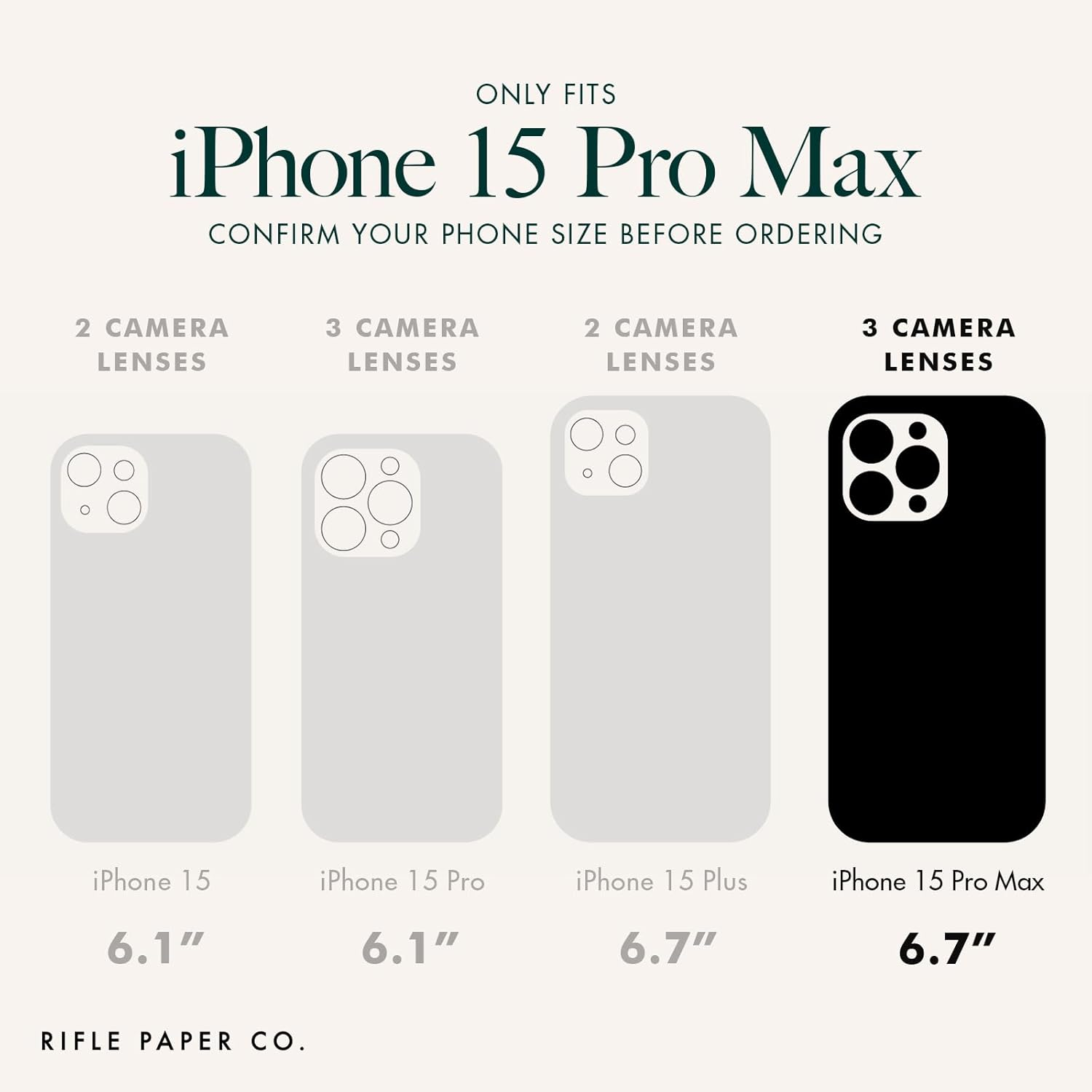 Rifle Paper Co. Iphone 15 Pro Max Case [Compatible with Magsafe] [12Ft Drop Protection] Cute Iphone Case 6.7" with Floral Pattern, Anti-Scratch Tech, Shockproof Material, Slim Fit - Petite Fleurs image number 6