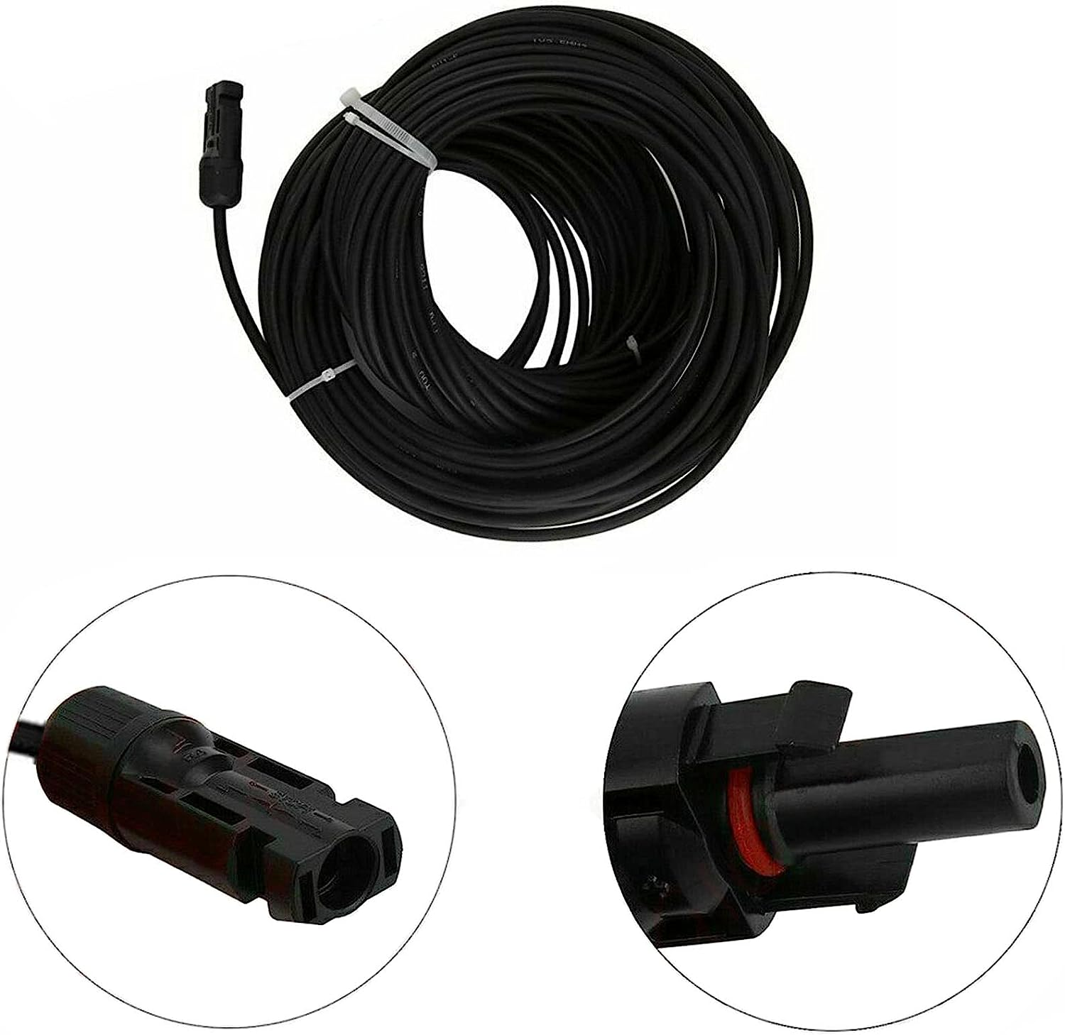 DIGISHUO 5M 6Mm&sup2;/10 AWG Solar Extension Cable with Female and Male Connector | 1 Meter Solar Panel Extension Cable Wire Adapter Kit | 1 Pair Red and Black image number 5