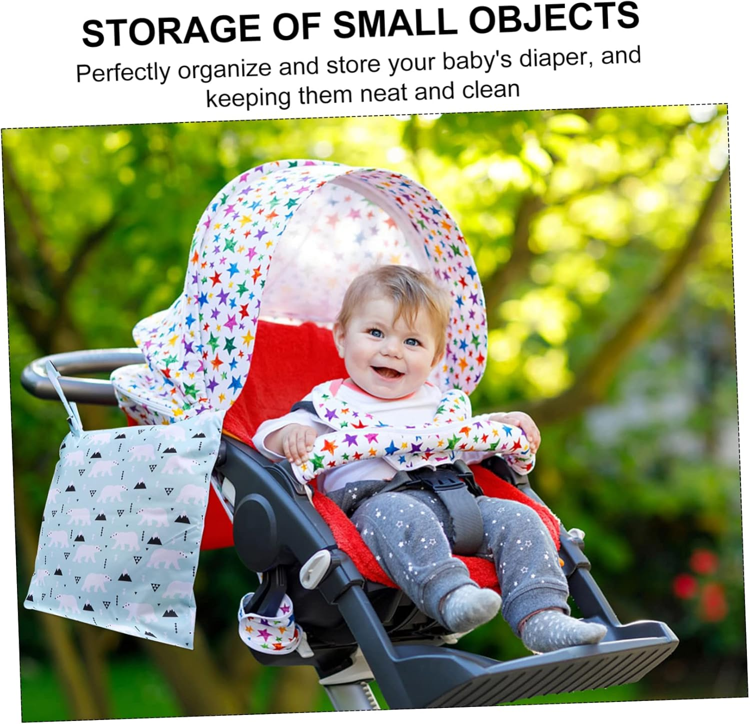 2Pcs Reusable Diaper Storage Bags with TPU Material Wet Dry Organizer for Nursery Travel Portable Multifunctional Pouch for Diapers and Items