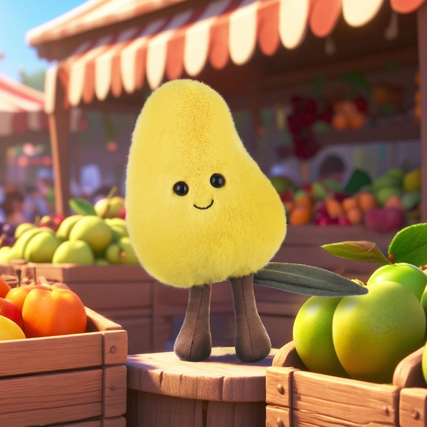 Apricot Lamb Fresh Mango Stuffed Animals for Kids, Soft Cute Plush Toys for Baby Girl and Boy, 5.6 Inches image number 4