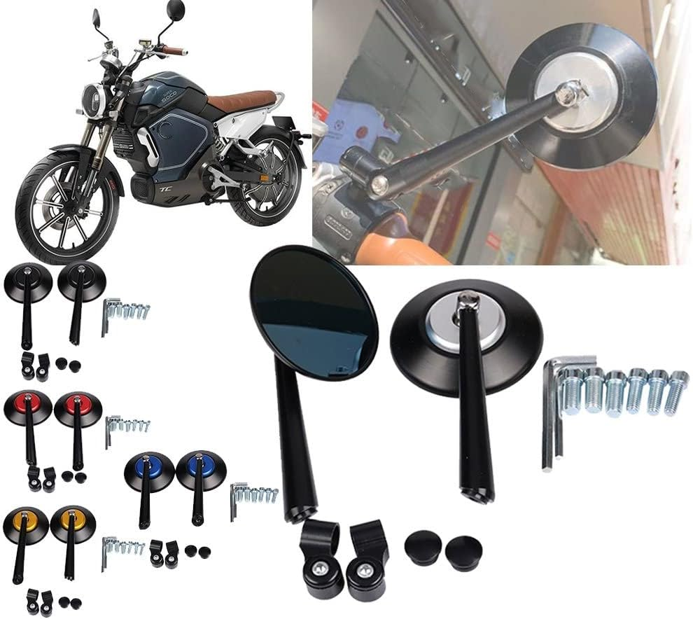 For Super Soco Ts Lite Tsx Tc Max Pro Accessories Motorcycle Retro round Rearview Mirror Handlebar Rear View Side Mirrors Parts image number 2