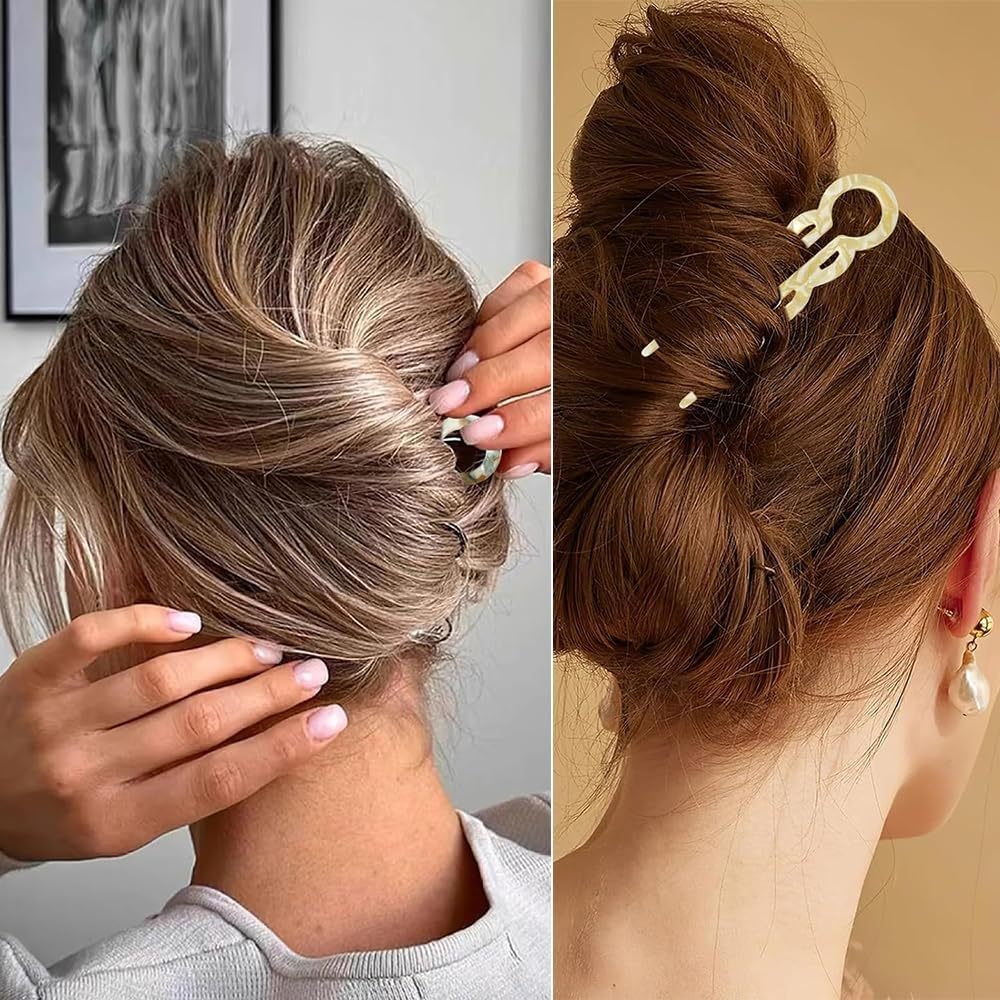 Premium Hair Pins for Women,3Pcs French U Shaped Bobby Pins for Thick Hair, Strong Hold Hair Clips Buns and Updos, Vintage Hair Accessories image number 2