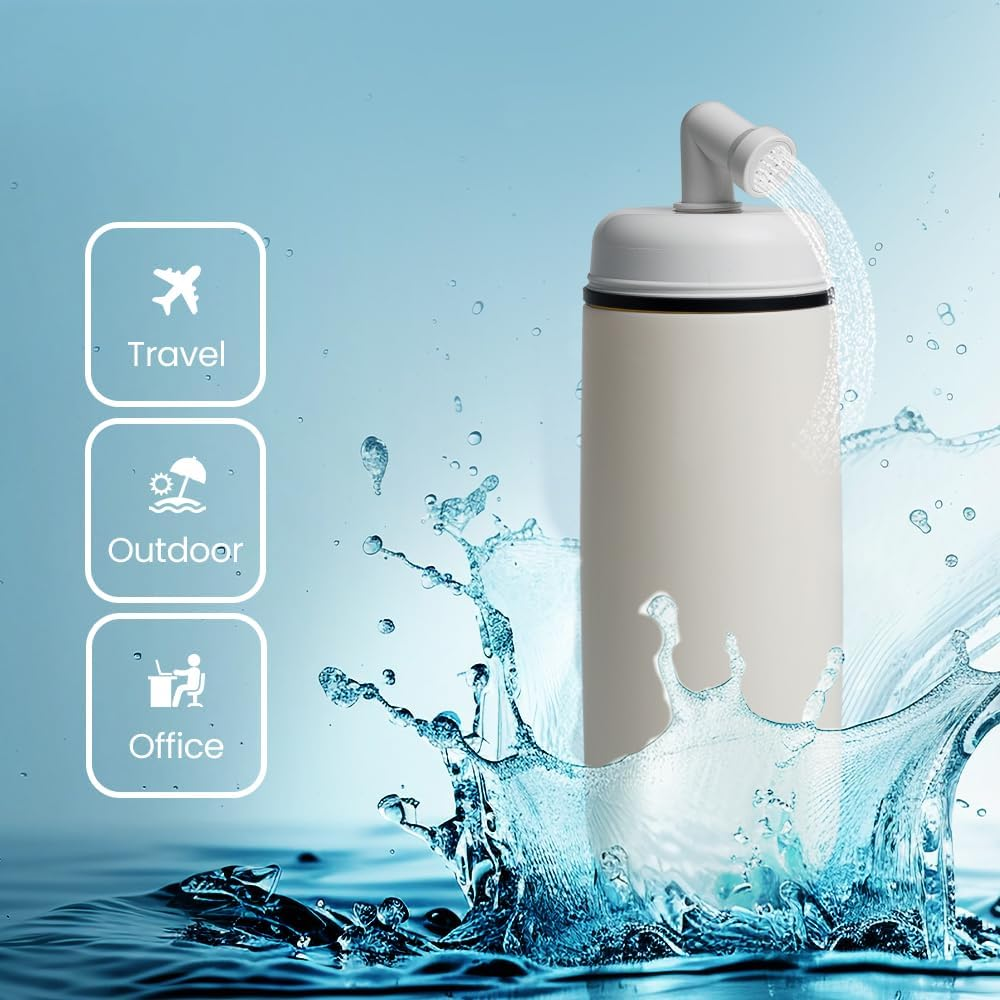 ABDEEZ Portable Bidet &ndash; Travel Bidet for Toilet & Postpartum Care | 12.84Oz (380Ml) Leakproof Peri Bottle | Handheld Bidet Spray for Hygiene, Camping & On-The-Go Use | Collapsible & Expandable Design image number 4