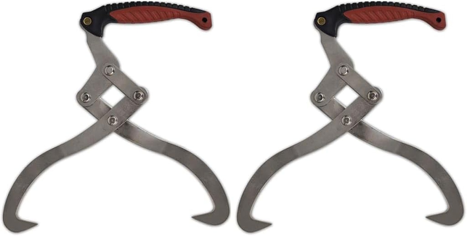 'Vidaxl Durable 65 Manganese Steel Log Tongs with TPR Handle - Set of 2 Pcs, Maximum Capacity of 50 Kg, 44 Cm in Length