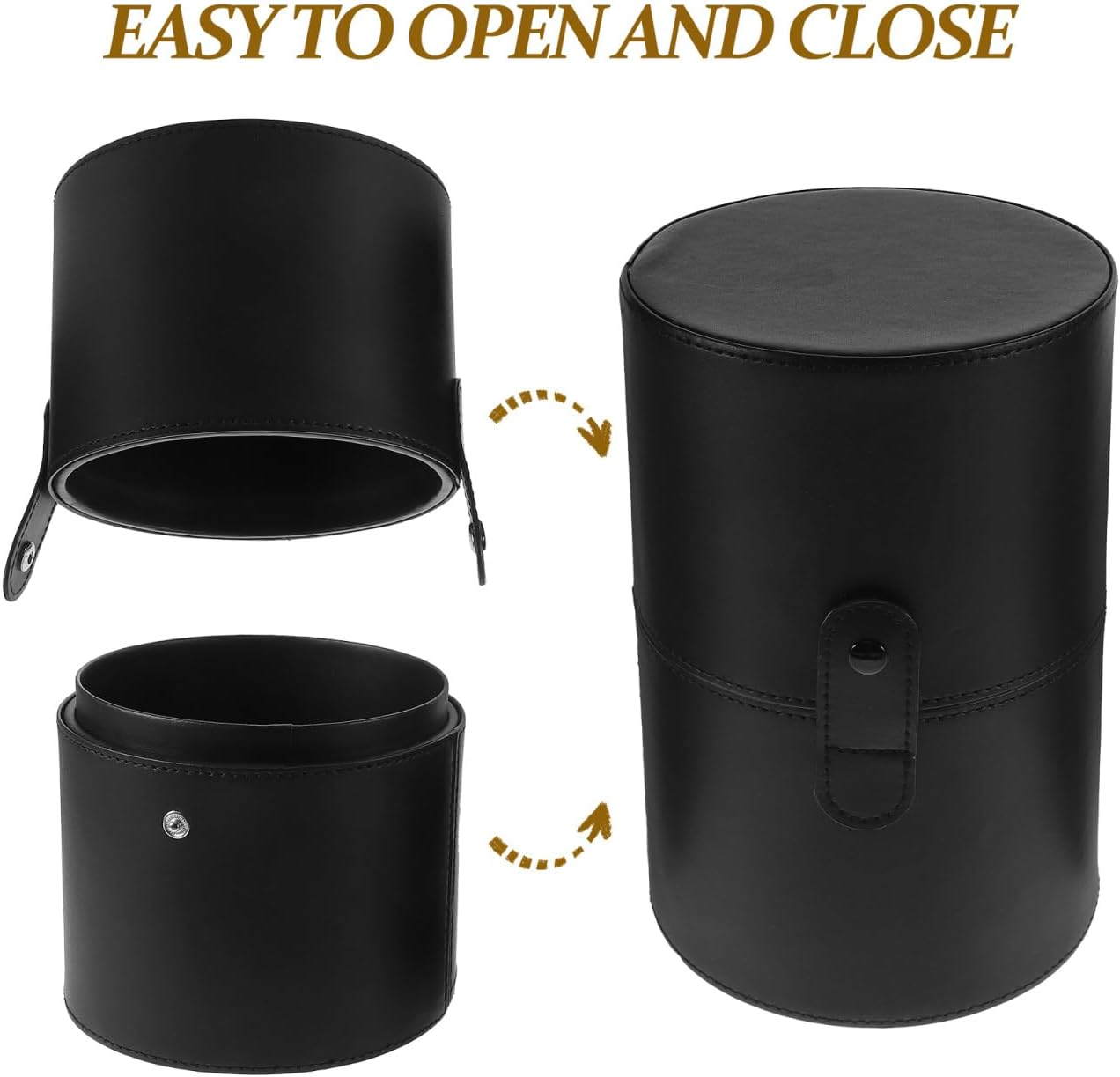 PACKOVE Travel Brush Toiletries Headband Container Cylinder Makeup Brush Case Storage Bin Toolbox Make up Brush Holder Organizer Storage Box Makeup Organizer Travel Pu Miss image number 6