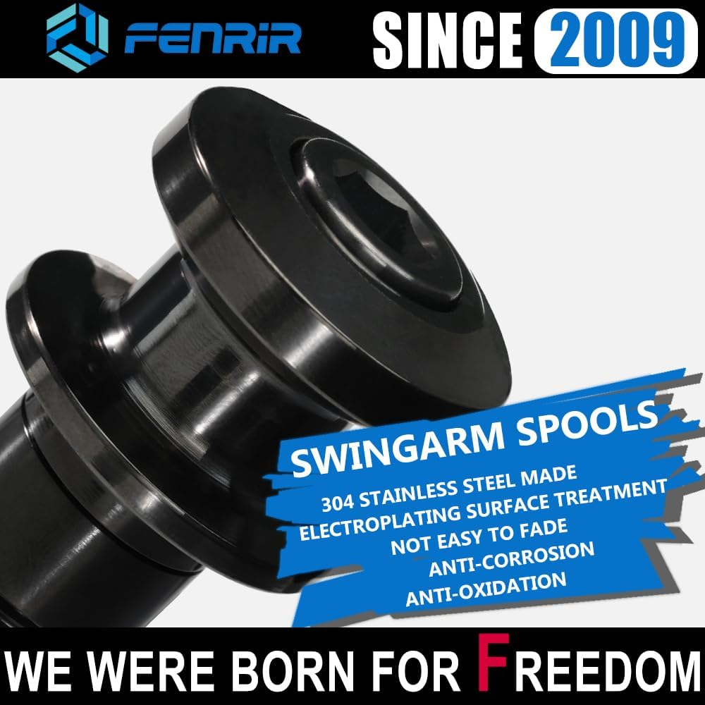 FENRIR Motorcycle Swing Arm Spools Paddock Stand Bobbins Cotton Reels Sliders (M8) image number 5