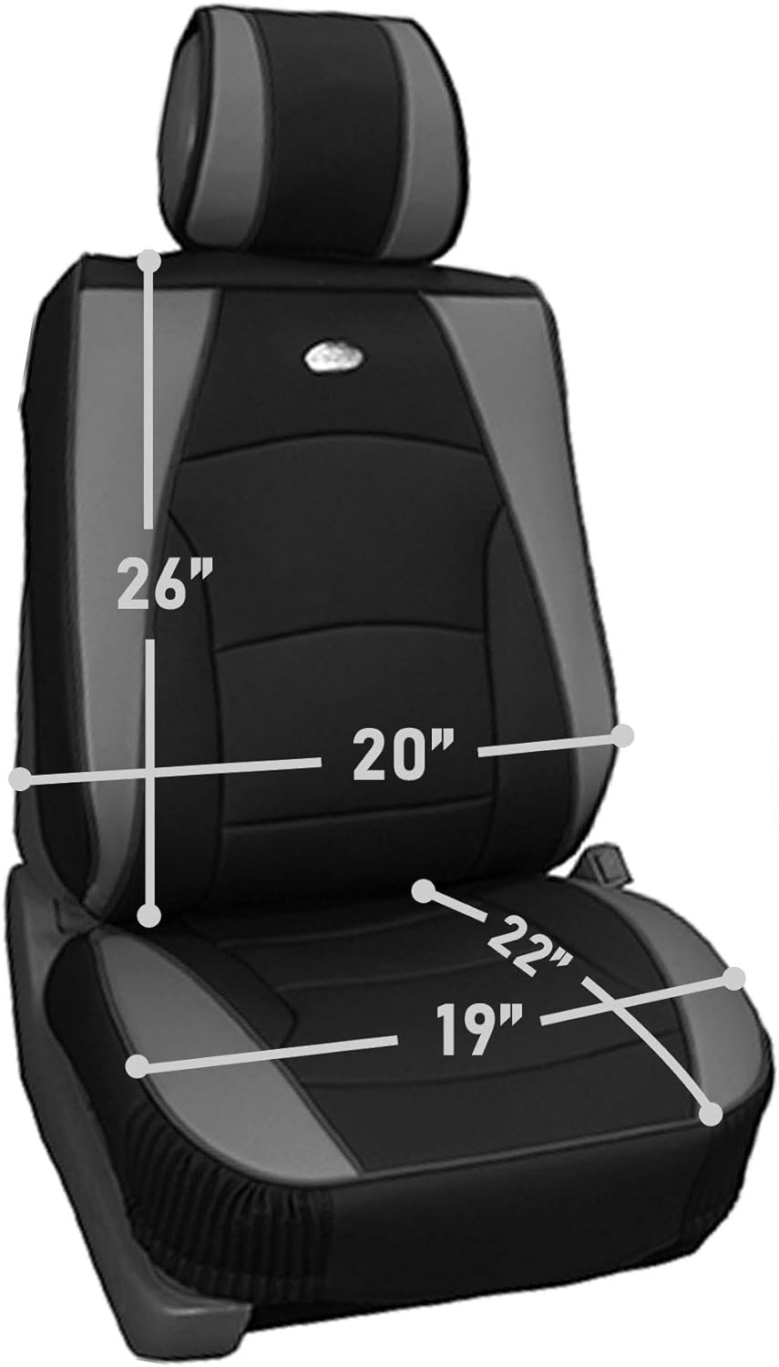 FH Group Car Seat Cover Cushion - 2 Pack Seat Covers for Cars Trucks SUV, Faux Leather Car Seat Cushions, Waterproof Car Seat Cover Cushion, Universal Fit Car Seat Protector Front Set White image number 2