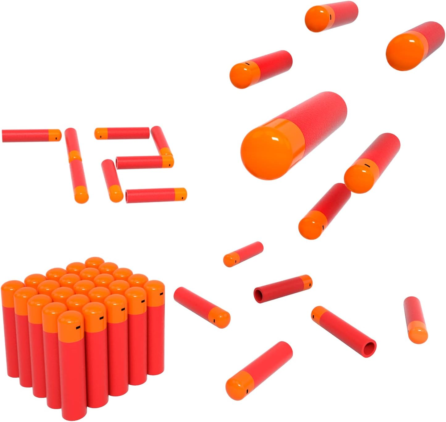 BOROLA Foam Refill Dart Compatible for Nerf Mega