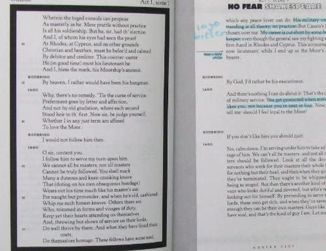 Othello (No Fear Shakespeare): No Fear Shakespeare Side-By-Side Plain English: 9 image number 2