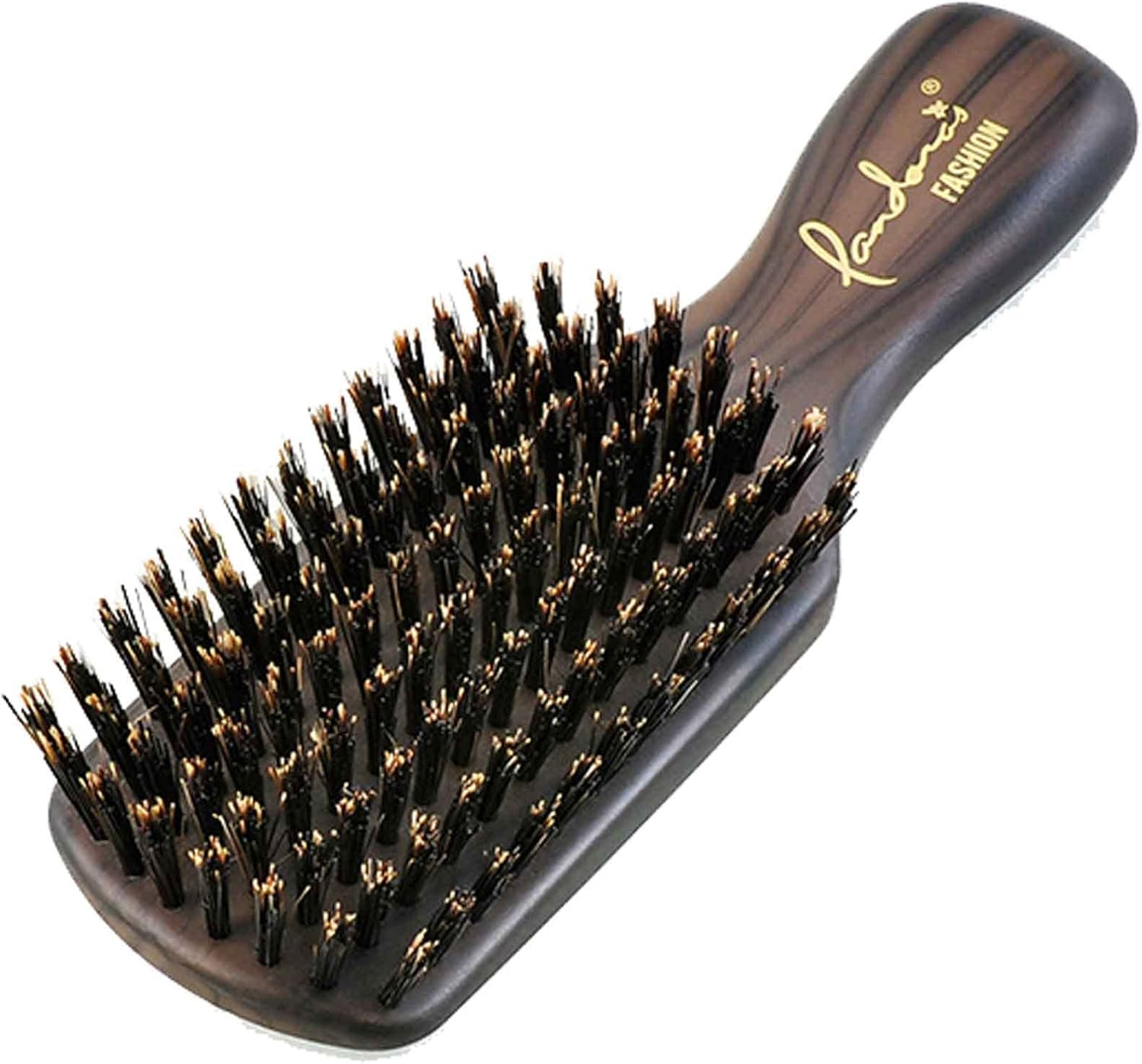 1747A Hair Brush, Natural Hair, Boar Hair Brush, Static Electricity, Reduces Hair, Scratch Resistant, Wood Grain, Handle, 8 Rows, Easy to Brush, Wide Size image number 2