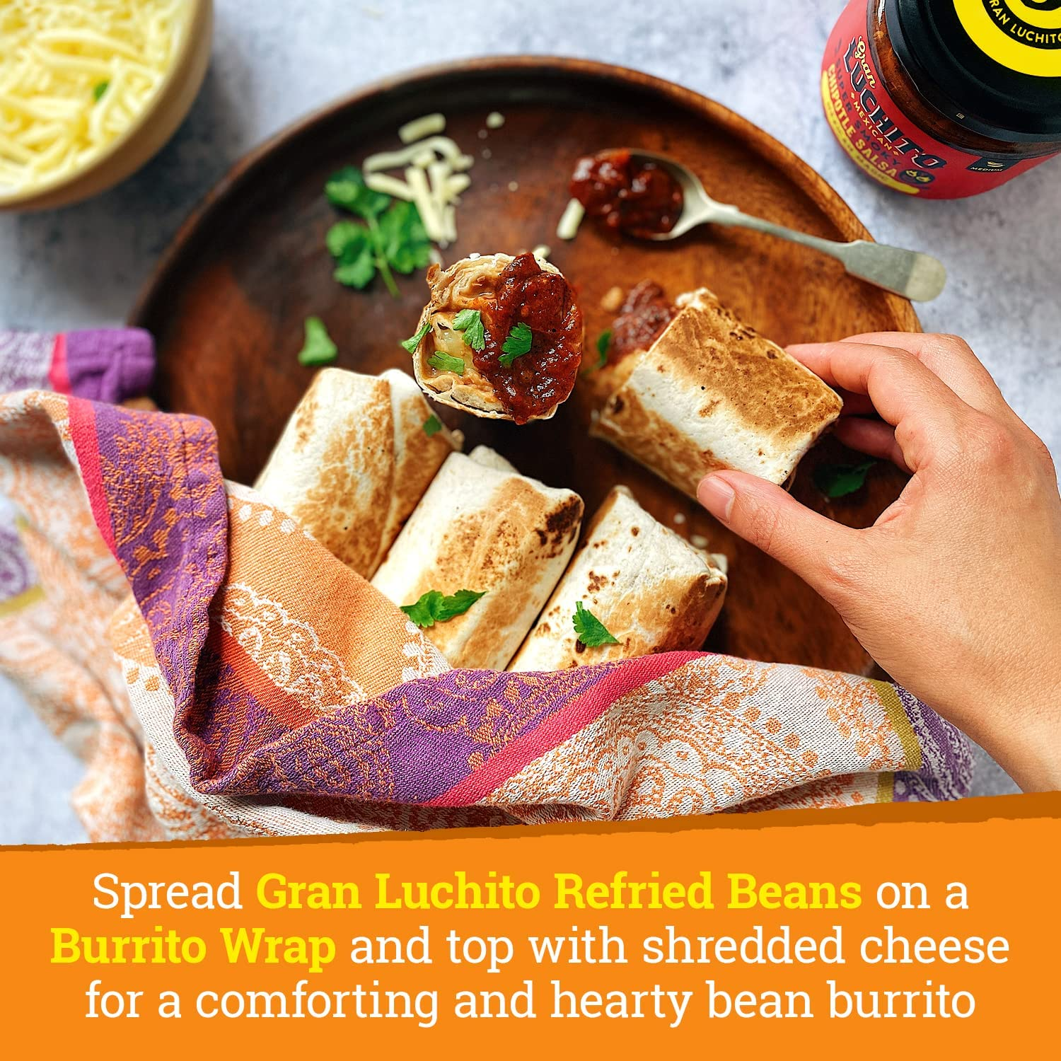 Gran Luchito Gran Luchito Refried Beans with Smoky Chipotle, 430 G (97187) image number 2