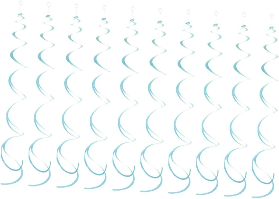 VICASKY 18Pcs Spiral Hanging Swirl Decorations for Showers Birthdays and Festivals Eye-Catching Macaron image number 4