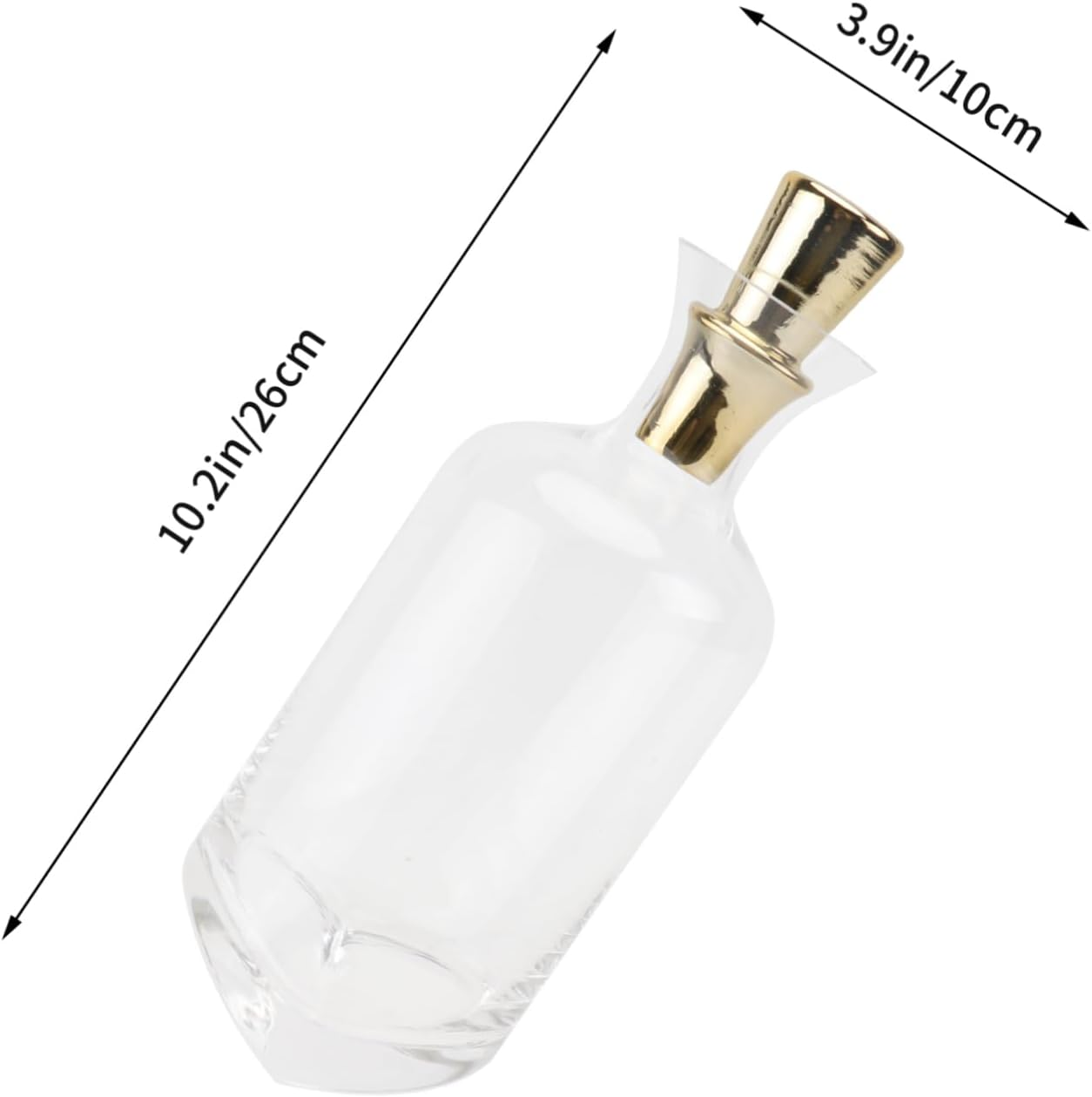 CATIEBYE Creative Crystal Wine Flask Gold Lid Glass Decanter Elegant and Practical Wine Storage for Cocktail image number 3