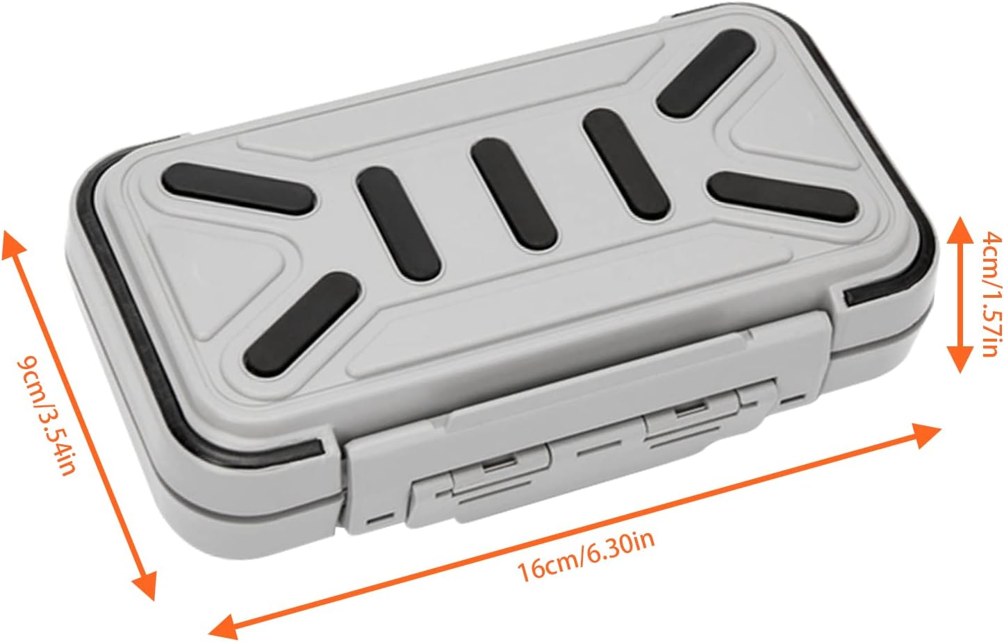 Fishing Lure Box, Waterproof Portable Lightweight Tackle Storage Box with Rubber Shock Absorber, Plastic Fishing Accessories Box for Angler (Orange S) - Green S image number 4