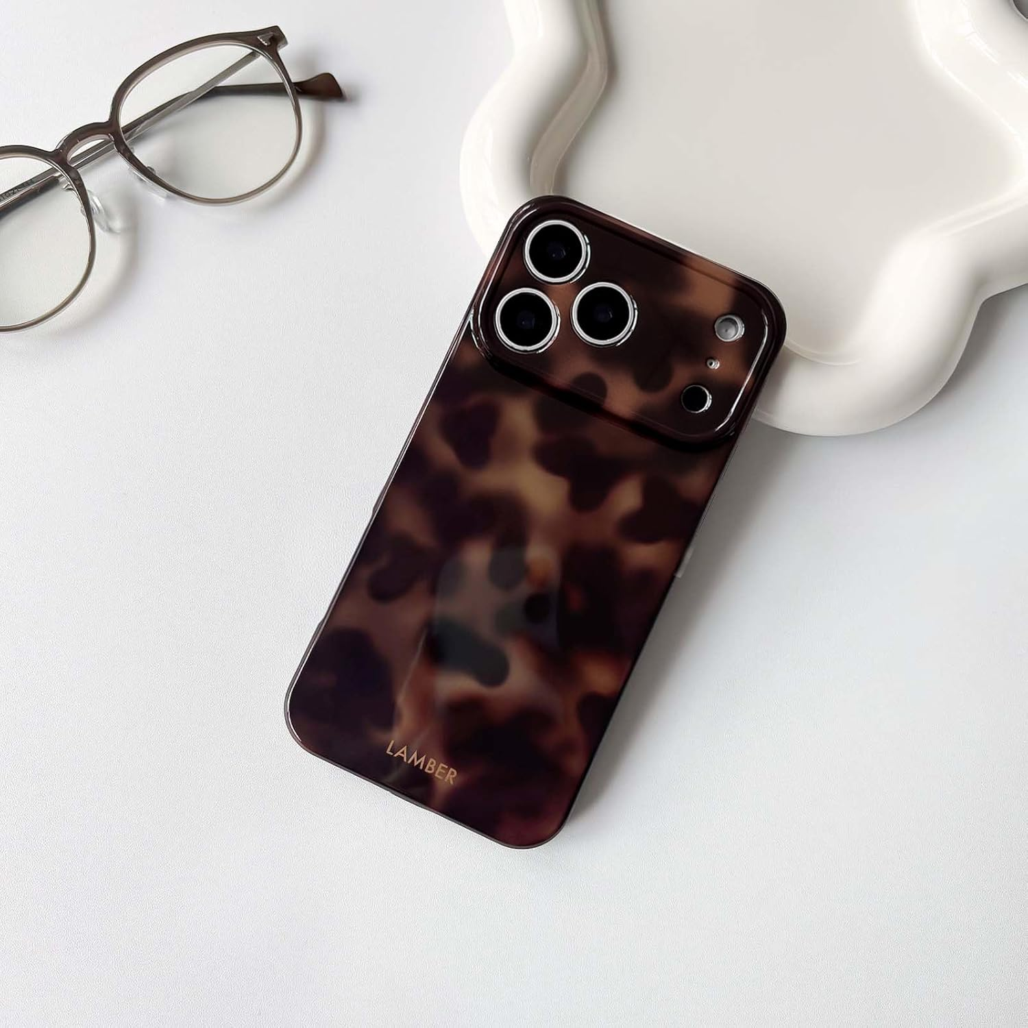 NITITOP Compatible with Iphone 17 Pro Max Case Cute Stylish Leopard Print Brown Amber Aesthetic Design for Women Girls Men Soft TPU Shockproof Protective Cover - Brown image number 5
