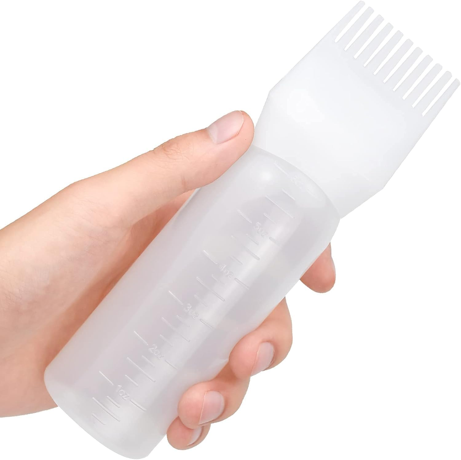 Squarezhenbo White Hair Colour Applicator Bottles, Hair Dye Brush Bottle, Comb for Dyeing Hair and Treating the Scalp, 120 Ml Hair Colour Applicator Bottles Colour Accessories image number 5