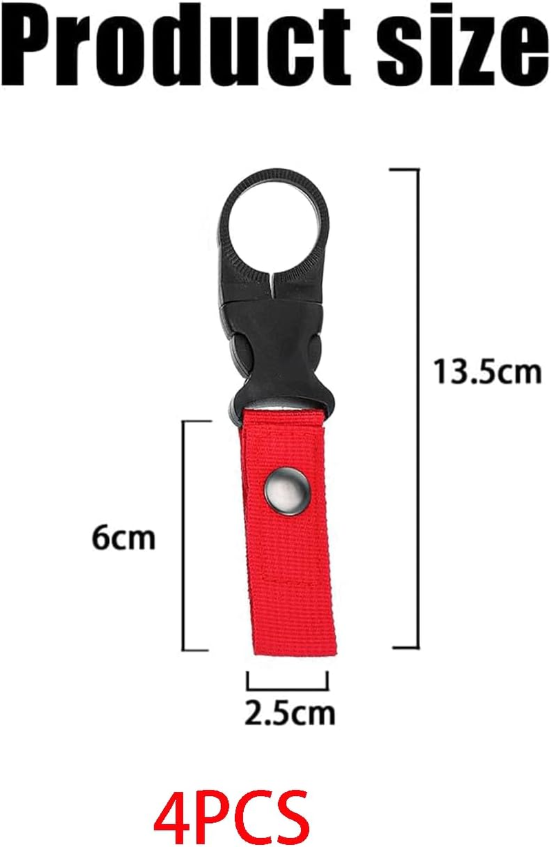 4Pcs Hanging Bottle Buckle Clip Carabiner, Secure Carabiner Keychain for Camping, Hiking, Travel, Sports for Outdoor Camping Hiking Traveling