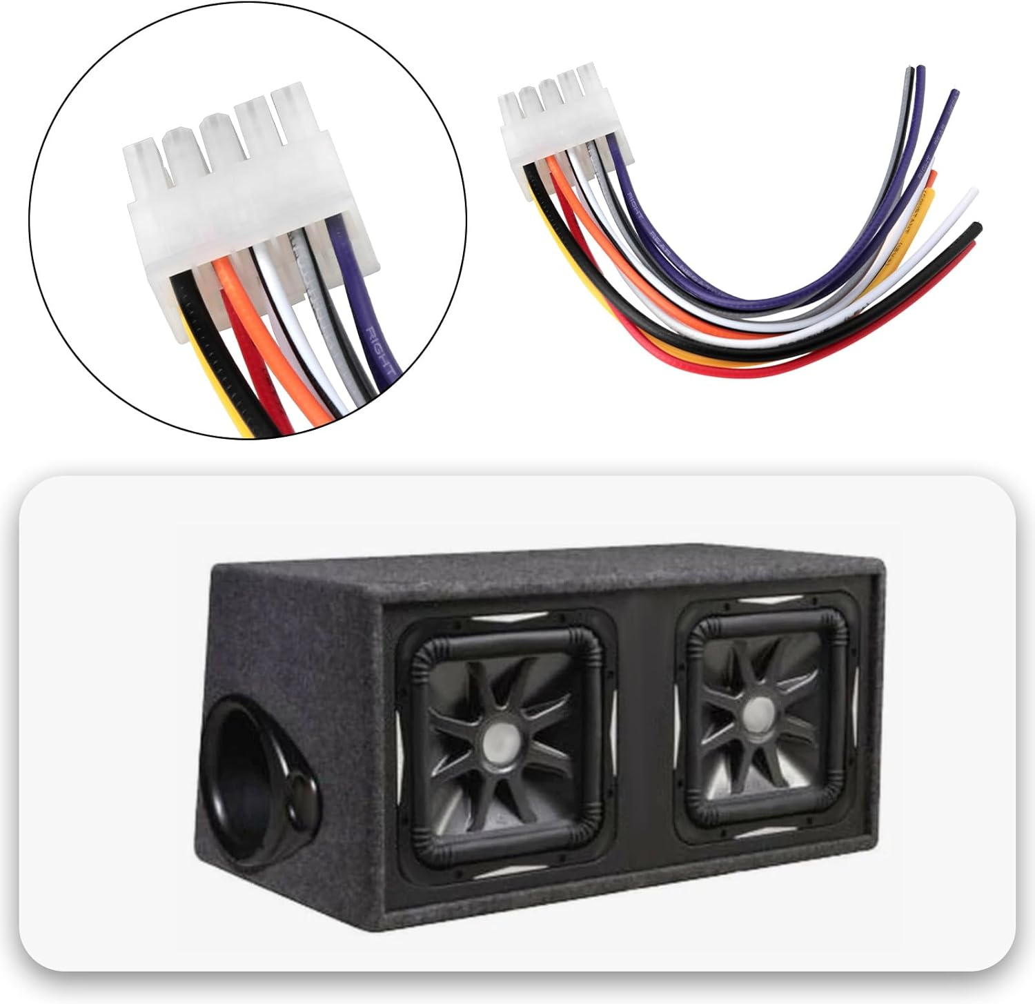 SING F LTD 1Pc 10-Pin Car Audio Connection Plug Harness Compatible with Kicker Bassstation PT10 PT250 11PT8 11HS8 Cable Length 14Cm image number 5