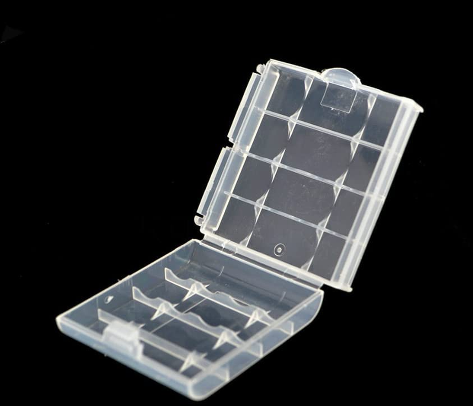 4 X Plastic AA AAA Battery Container Batteries Storage Case Batteries Holder (White) image number 1