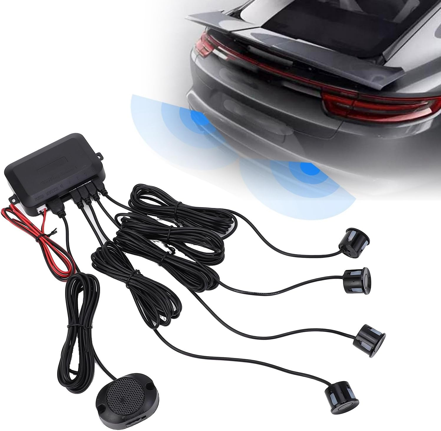 Car Parking Sensor Reversing Radar Kit, Warning Sound Indicator Probe System 12V, Reverse Sensors for Cars, Parking Sensor Kit, Ultrasonic Parking Distance Control Sensor image number 1