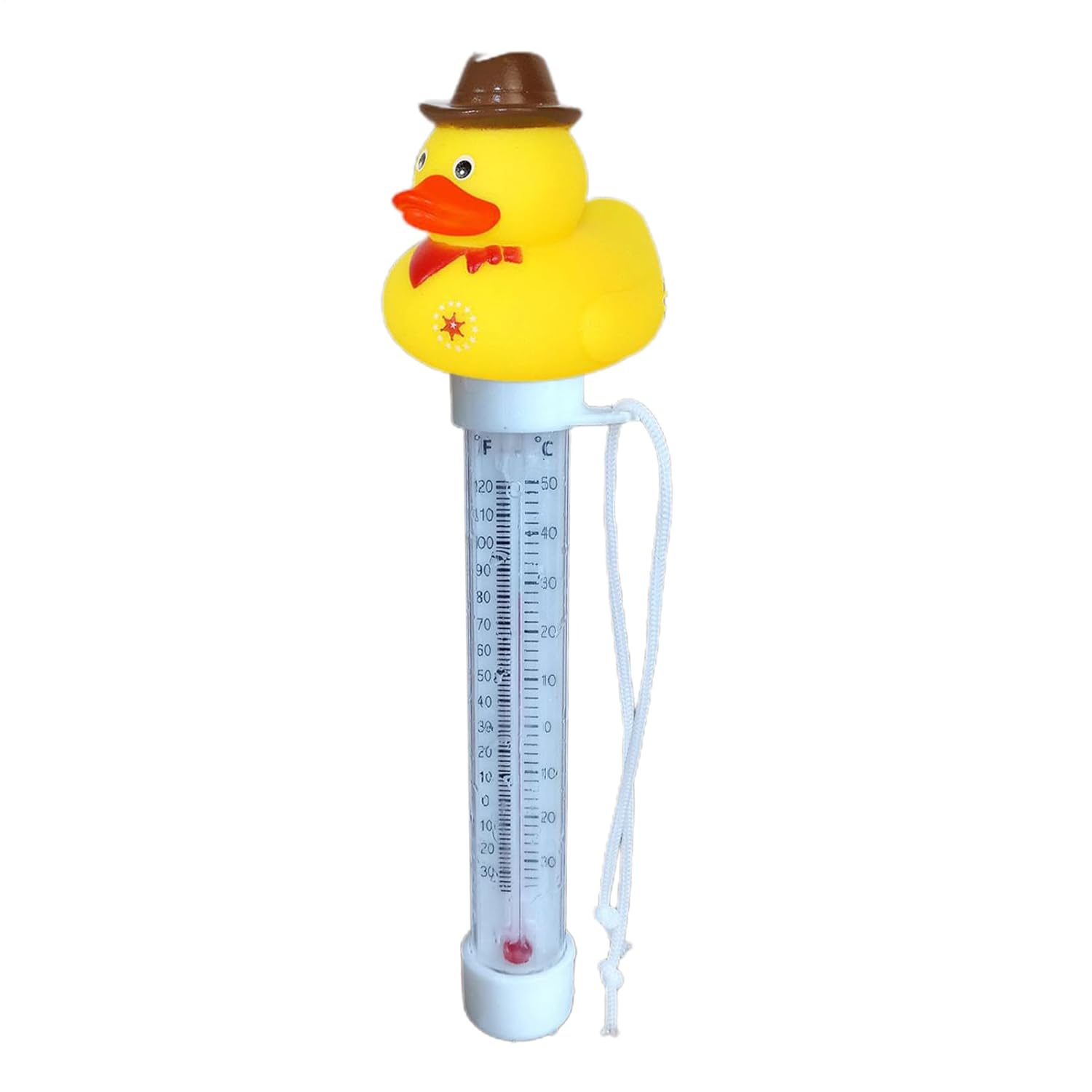 Pool Thermometer Floating Duck | Easy Read Shatterproof Floating Yellow Duck Thermometer for Swimming Pool, Cartoon Style, for Outdoor, Indoor Swimming Pools, Bath Water, Spas, 20Cm image number 2