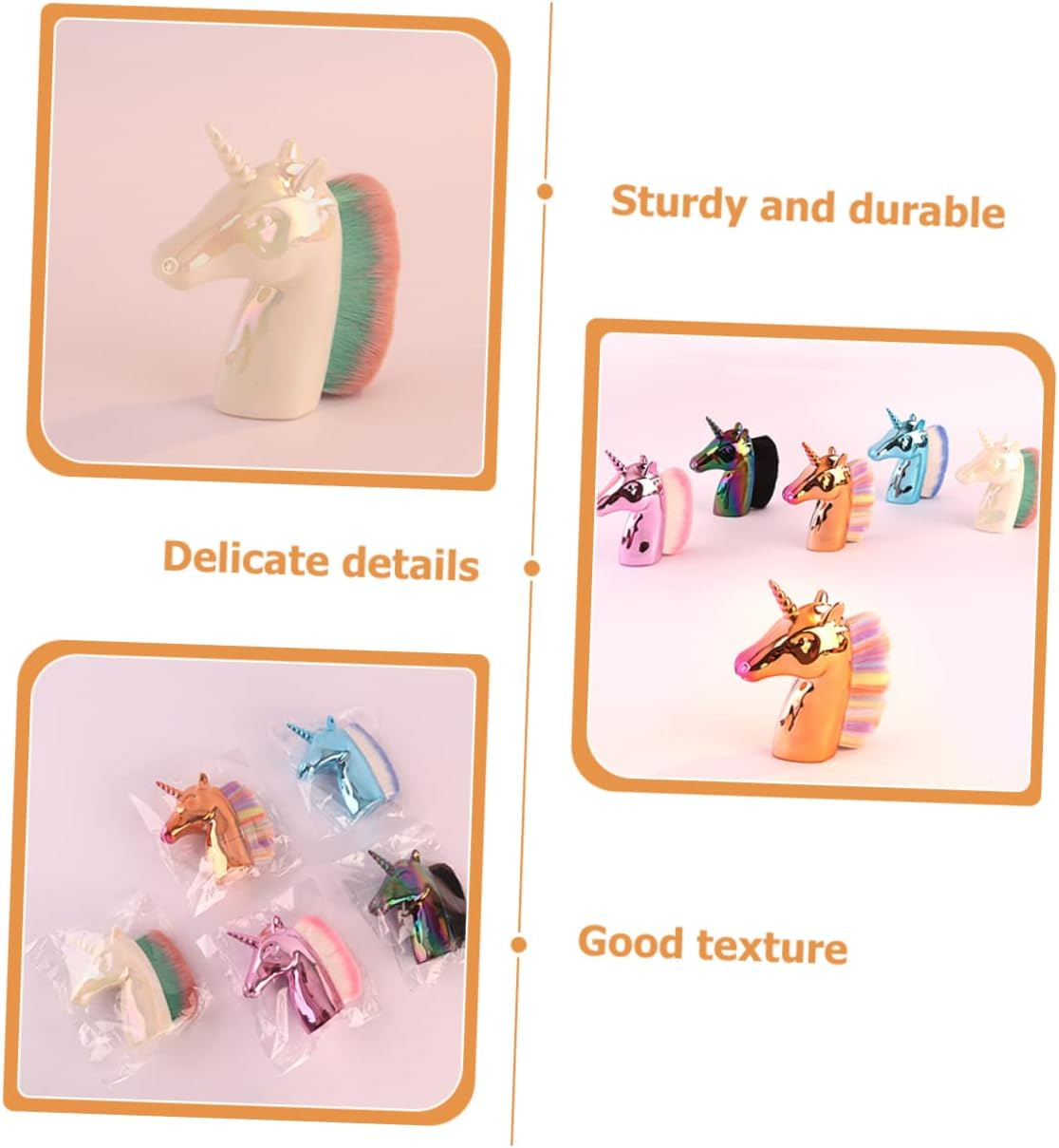 AUTSUPPL Makeup Brush Portable Loose Powder Nail Dust Cleaner Handle Grip for Travel Everyday Use Essential Cosmetic Tool For image number 6