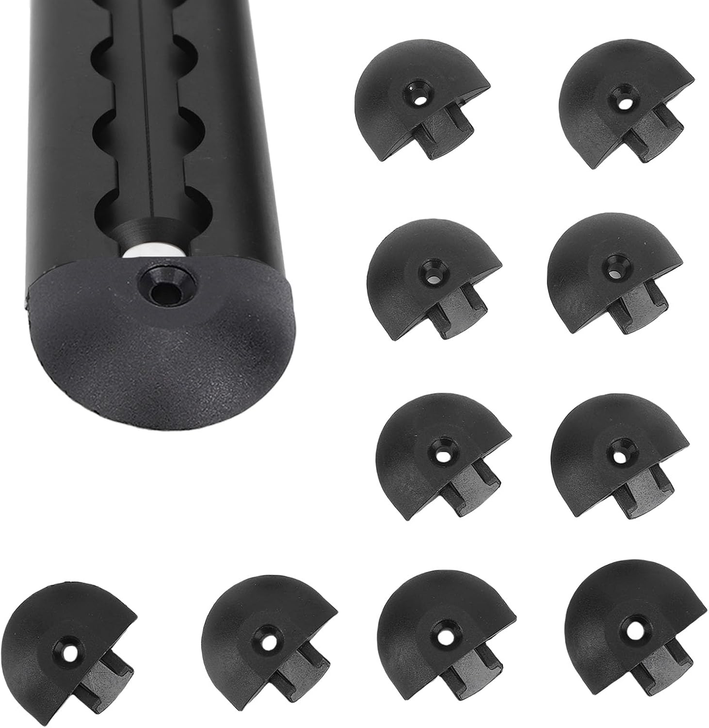 10PCS Cargo Angled End Cap for L Track, Tie-Down Rail End Caps Ends Plug Cap Enclosed Trailer Cargo Van Track Plugs for Cargo Control Pickup RV ATV image number 2