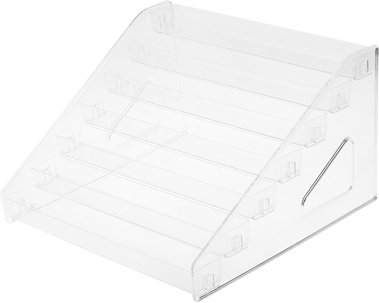 7 Layers Acrylic Paint Organizer and Holder - Clear Nail Polish Storage Rack for Craft Hobby Paint Cans image number 3