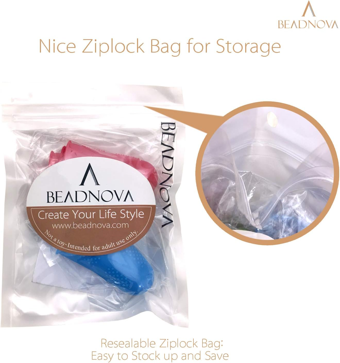 BEADNOVA Finger Cot Silicon Finger Gloves Protector for Electronic Repair Painting Jewelry Cleaning Crafting Industrial Apply (Pack of 6-3 Size, Blue & Red Color) image number 5