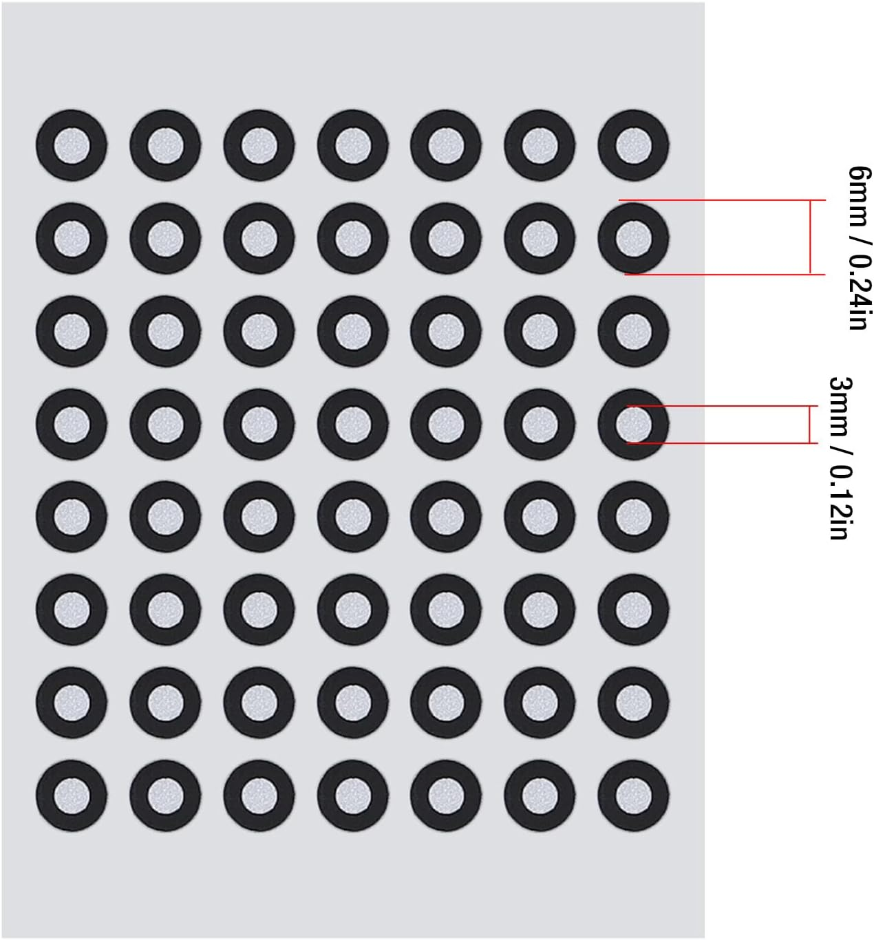 10 Sheets 3 Mm 3D Scanning Marker, 3D Tracking Dot Reference Point Markers for 3D Scanning, Inner 3 Mm, Outer 6 Mm, 10 Sheet, 560 Points image number 5