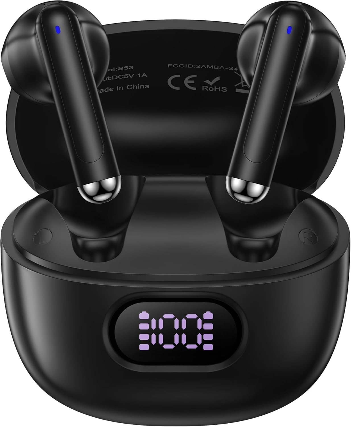 Wireless Earbuds,Bluetooth 5.3 Headphones Deep Bass Ear Buds for Samsung Galaxy S25 Edge Ultra Z Flip Fold 7 S24 S23 S22 S21 A16 A15 A14 A53,Noise Cancelling Mic In-Ear Earphones for Iphone Android image number 4