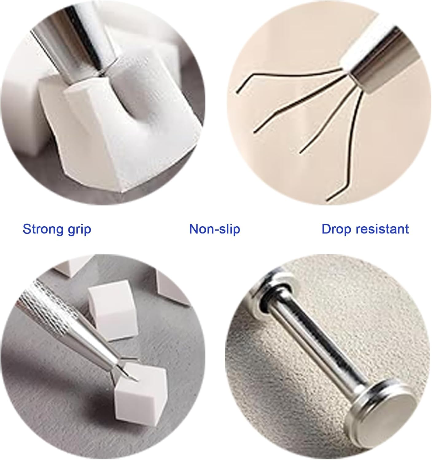 100 Pcs Nail Sponges with Metal Grabber, Nail Buffer Block, Nail Art Tools Sponge Brush, Used to Create a Variety of Nail Art Patterns image number 3