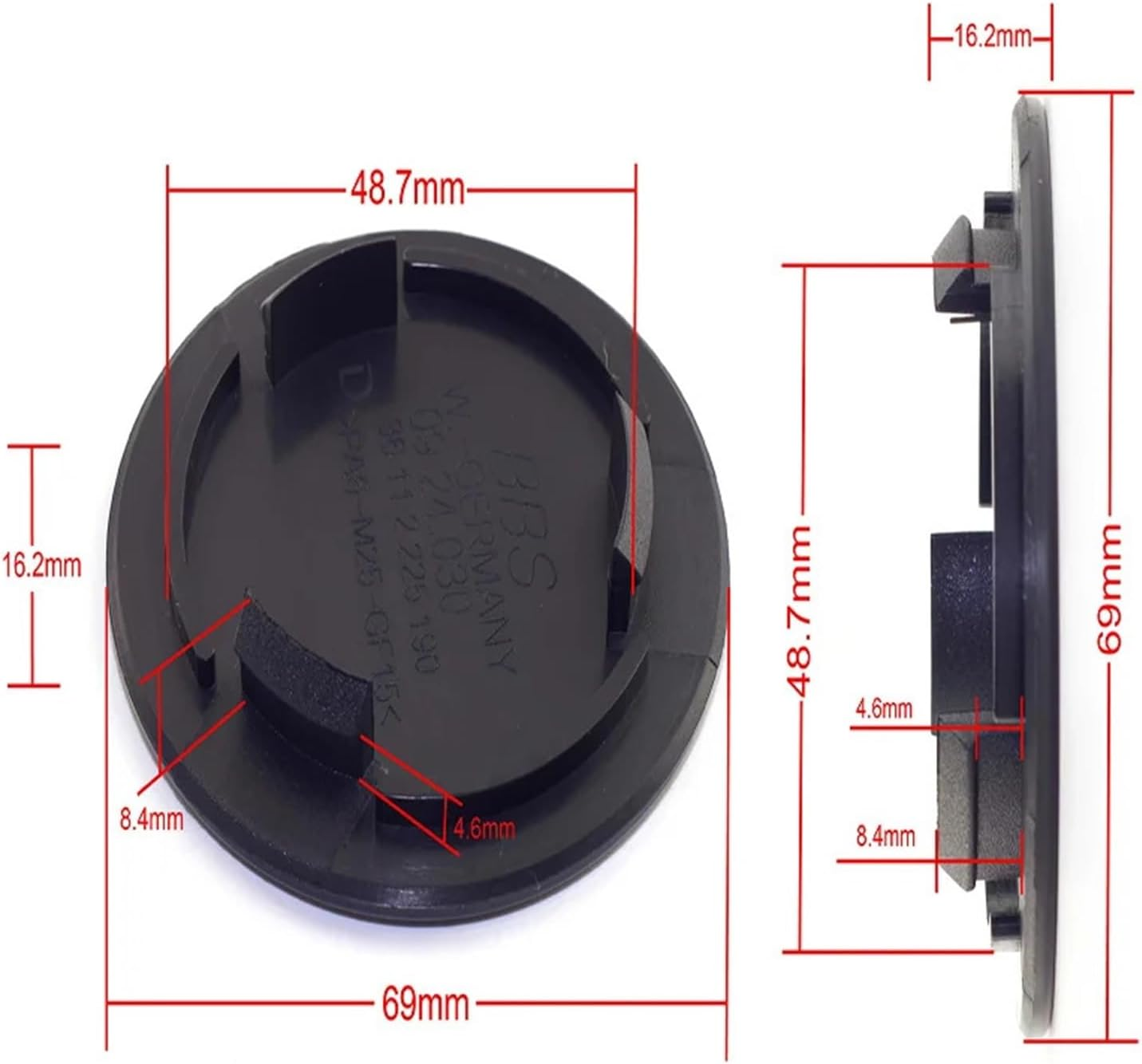 BWPEXZ 4 Pieces of RS RZ RG RM 70Mm Wheel Hub Cover Wheel Center Cover 09.24.030 09.24.036 09.23.221 Reinstall Car Wheel Accessories