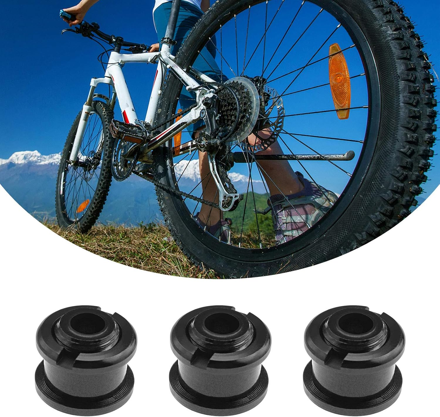 SING F LTD 5Pcs M8 Single Chainring Bolts Kit 7075 Aluminum Alloy Chainwheel Bolts & Nuts Cycling Disc Screws for Road Bike Mountain Bike BMX MTB image number 6