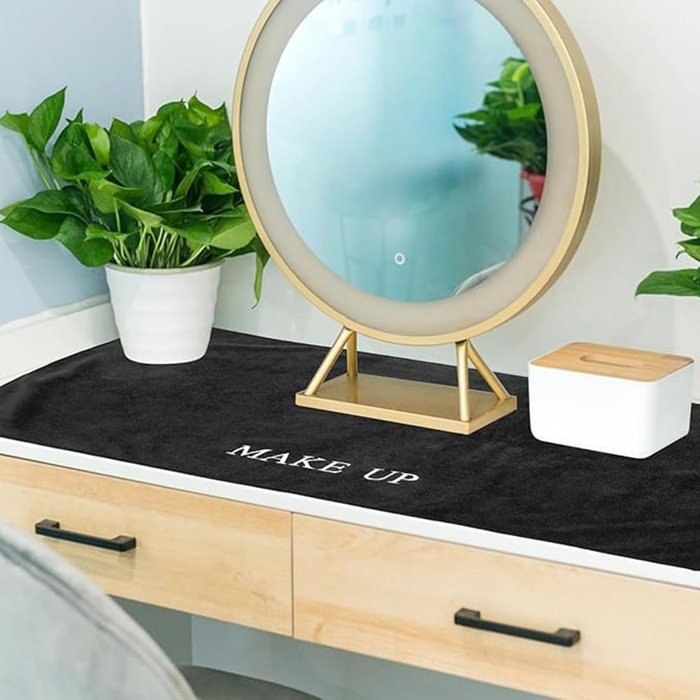 40Cm X 80Cm Dual-Side Black Makeup Mat for Vanity Top, Dressing Table, and Workbench Protector and Table Cover image number 6