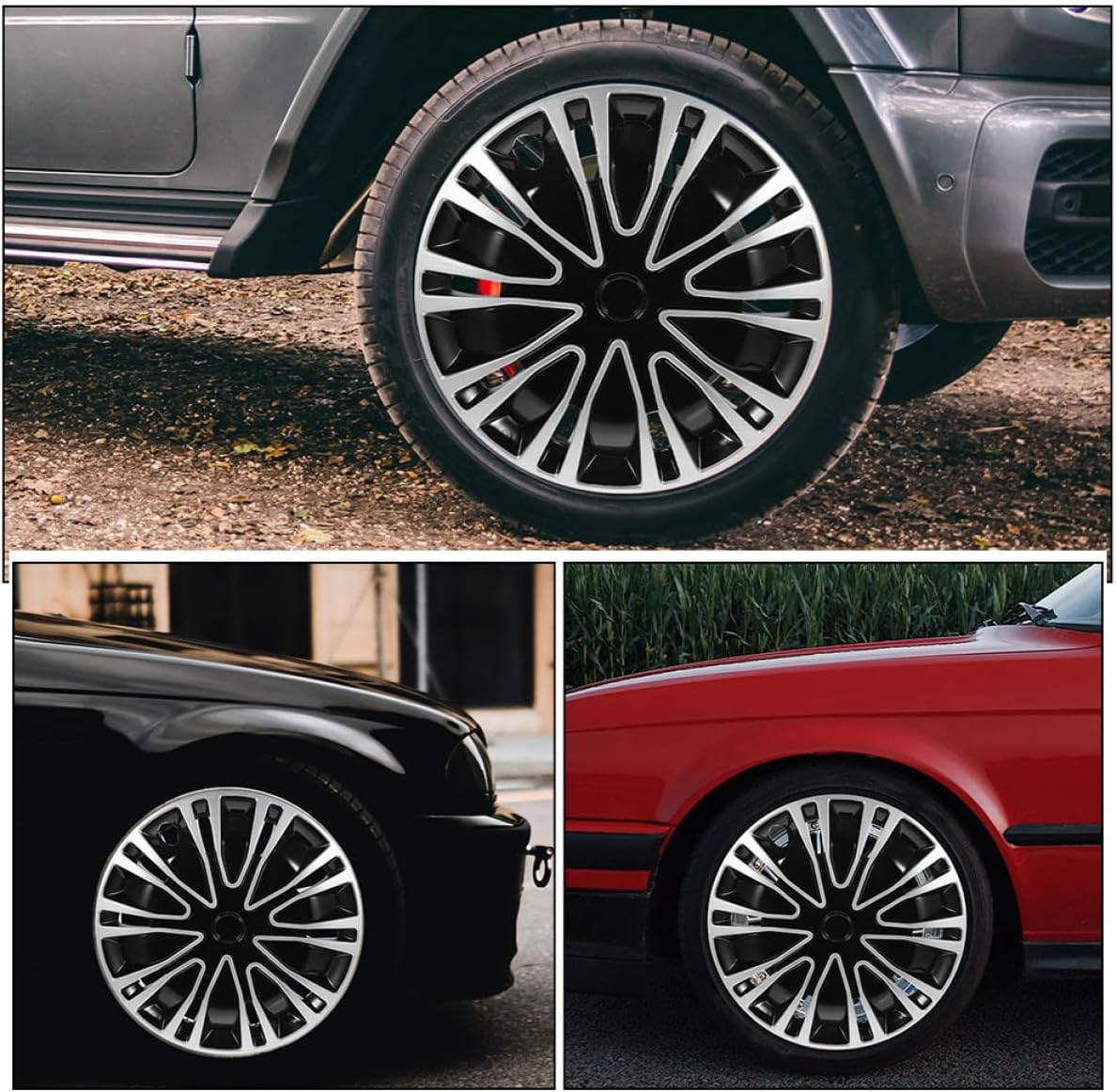 2Pcs Stylish Decorative Wheel Rim Covers Hubcaps for Car Accessories Easy Installation image number 5