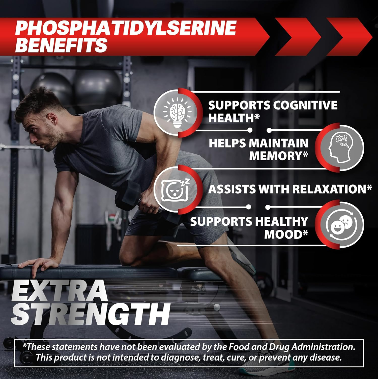 Phosphatidylserine Supplement 500Mg per Serving with L-Theanine 500 Mg, 60 Capsules (Phosphatidyl Serine Complex) by BEBEFEN image number 3