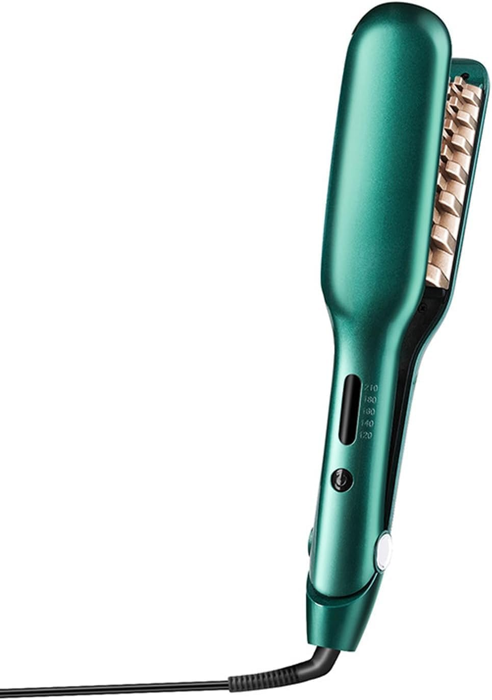 Linzezon Ceramic Hair Iron for Volumizing Fluffy Hairstyle, 3D Grid Crimper Curling Iron Corn Perm Splint Perm Styler Adjustable Temp Auto Shut-Of (Emerald) image number 1