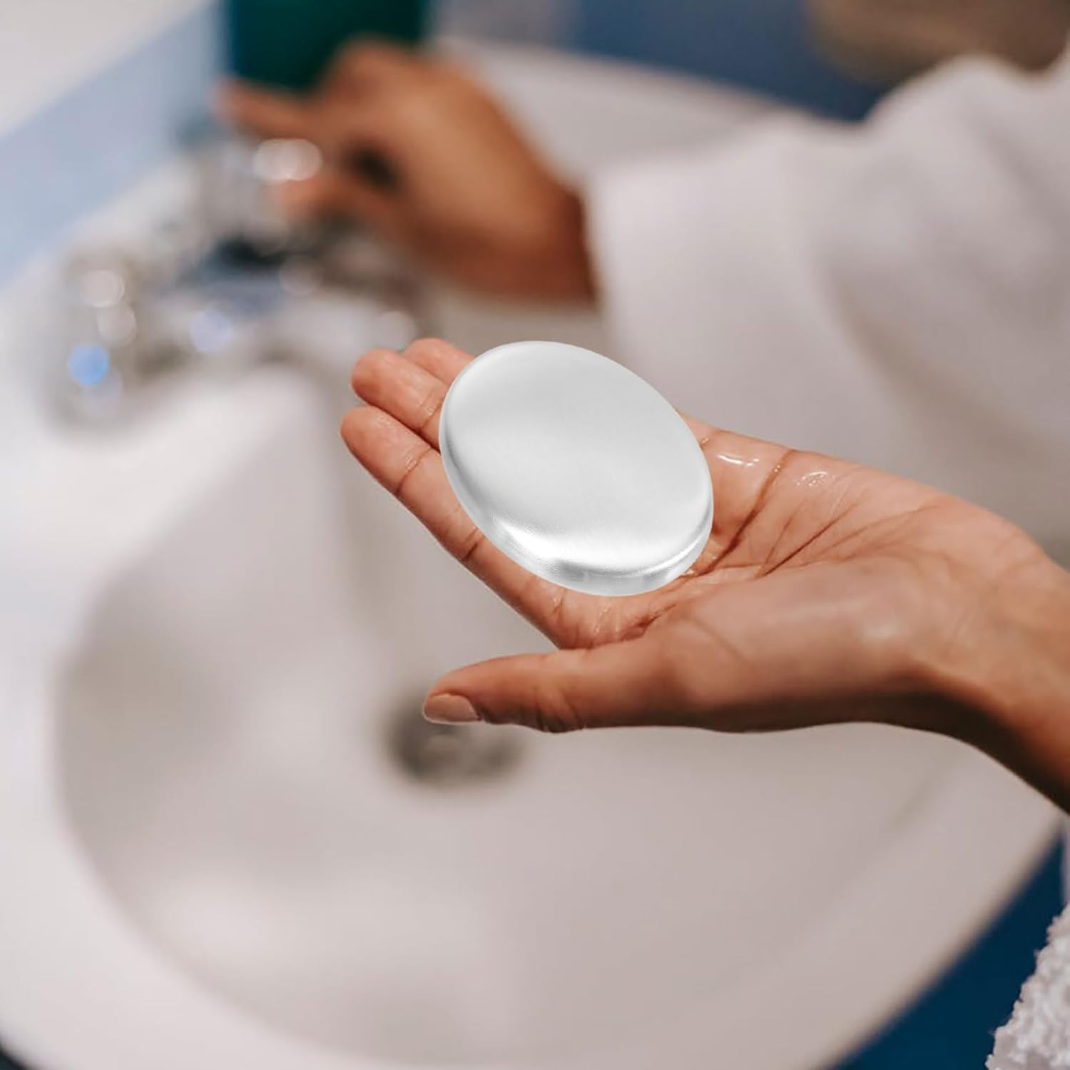 Stainless Steel Odor Removing Soap Bars 2Pcs Metal Soap for Fish and Garlic Smell Removal Kitchen Hand Cleaning Gadget for Home Use image number 3