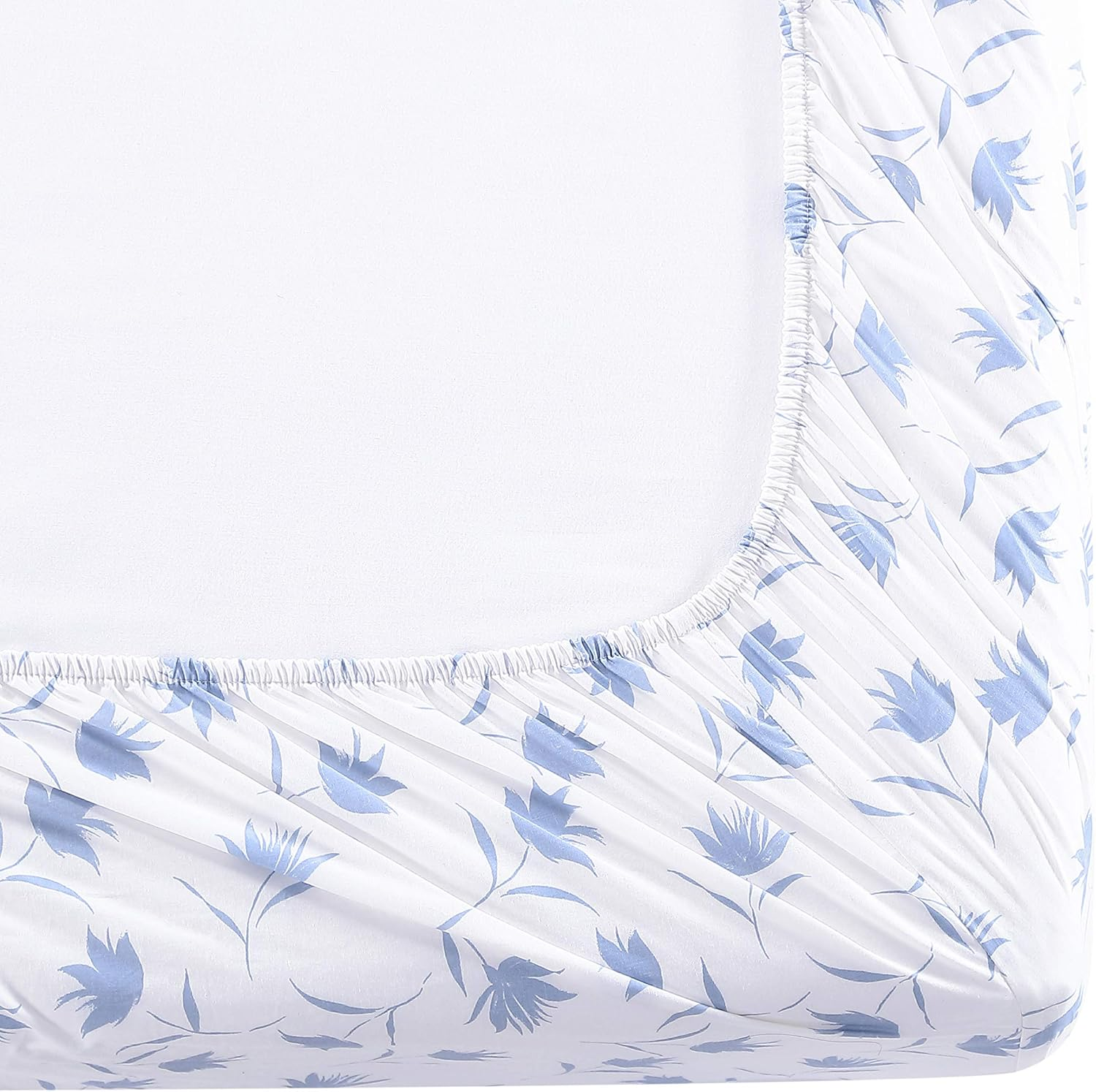 Stone Cottage - Queen Sheets, Cotton Percale Bedding Set, Crisp & Cool Home Decor (Floral Breeze, Queen) image number 6