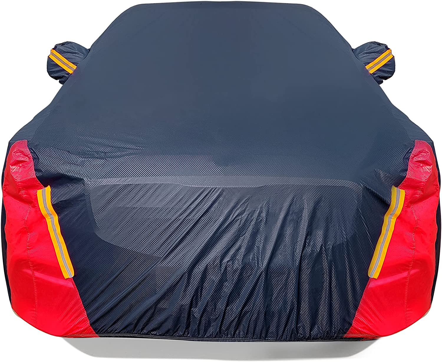 Car Cover Waterproof All Weather for Automobiles, 6 Layers Outdoor Full Exterior Cover Rain Sun UV Snowproof Protection with Zipper Cotton, Mirror Pocket for SUV (185-190 Inch)