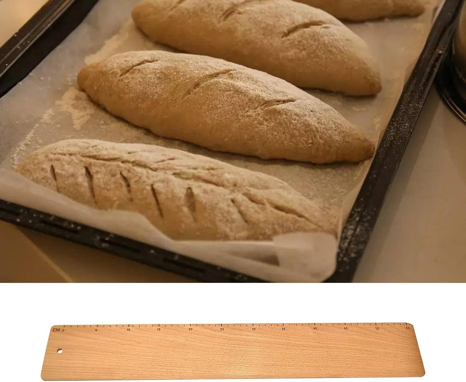 Fonowx Bread Transfer Peel French Bread Flipping Board Durable Bakeware Multifunction Peel for Loaves Pie Ciabatta Pastries image number 5