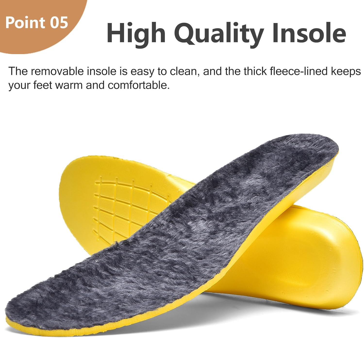 TRAILBLITZ Men'S Winter Snow Boots Water Resistant Non Slip Warm Outdoor Lightweight Comfortable Durable 7.1 in Height Hiking Shoes, Grey, 11.5