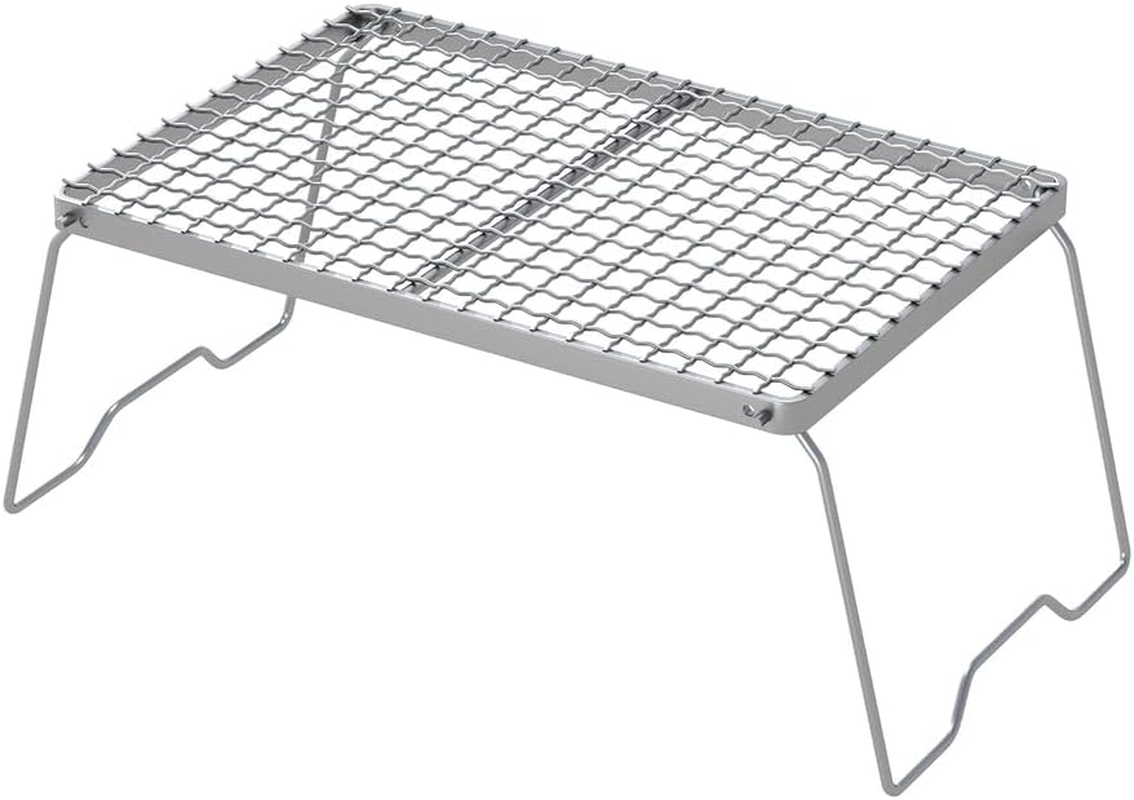 Grillz Portable Charcoal Grill, Foldable Camping BBQ Charcoal Grill Foldable Mesh Grills for Outdoor Cooking, Folding Grill Grate for Travel, Hiking, Picnic, 45Cm L X 23.5Cm W X 16.5Cm H image number 3