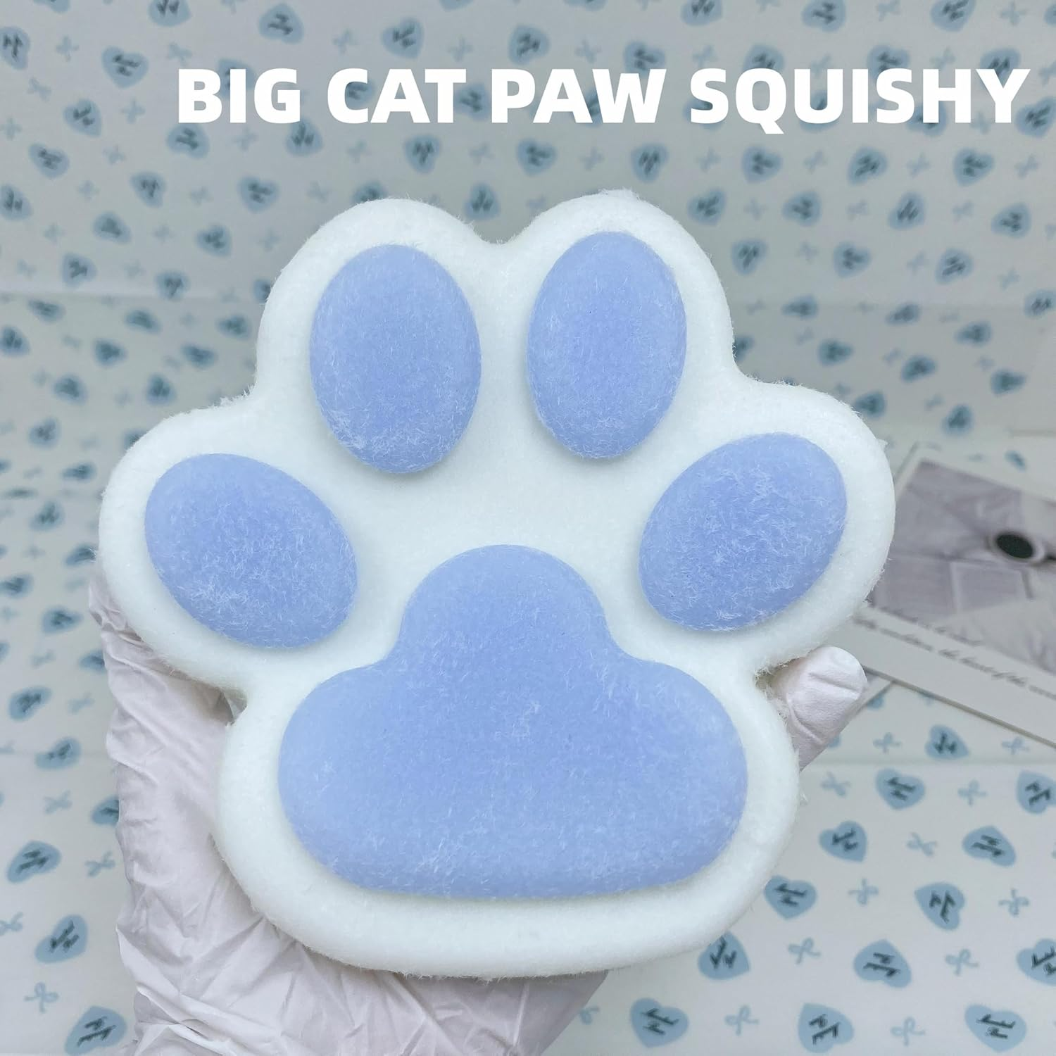 Big Cat Paw Squishy 5.5 Inch Large Size Squishies Squeeze Toys Pinch Family Squishy Cute Soft Silicone Giant Cats Paw Tangcii Fidget Stress Relief Sensory Toys Gifts for Adults Women image number 3